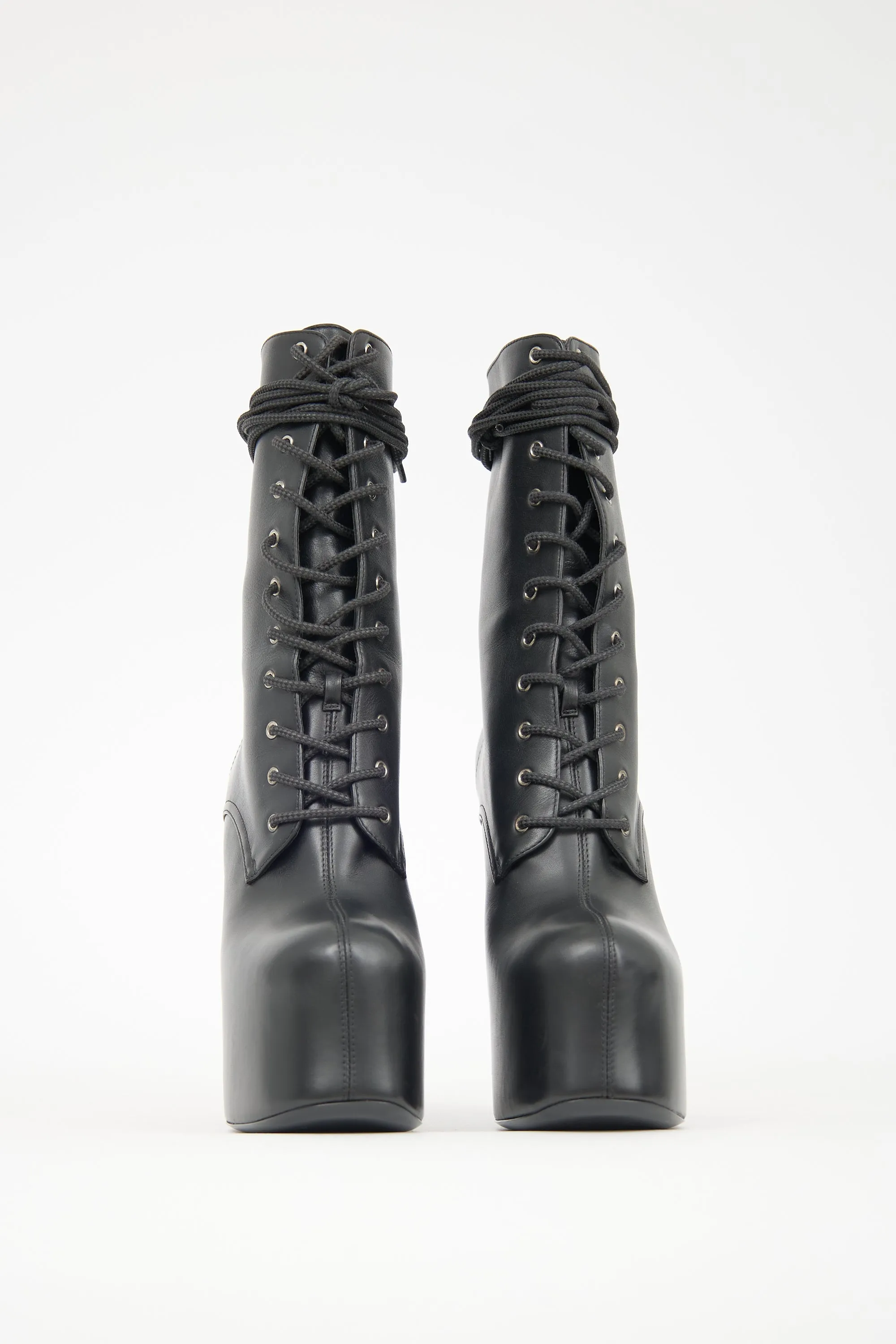 Leather Mina Platform Boot sold by VSP Consignment product image thumbnail 3