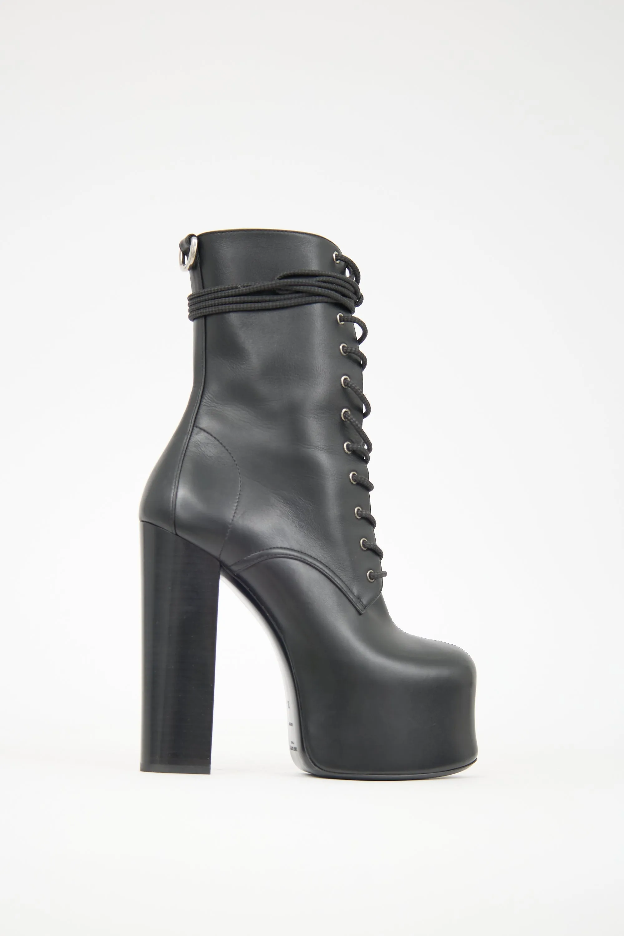 Leather Mina Platform Boot sold by VSP Consignment