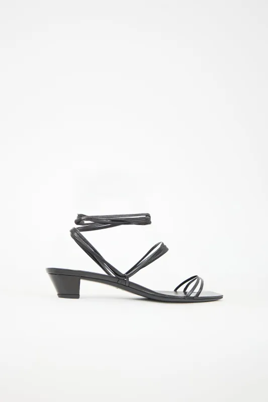 Leather Graphic Strap Sandal made by The Row