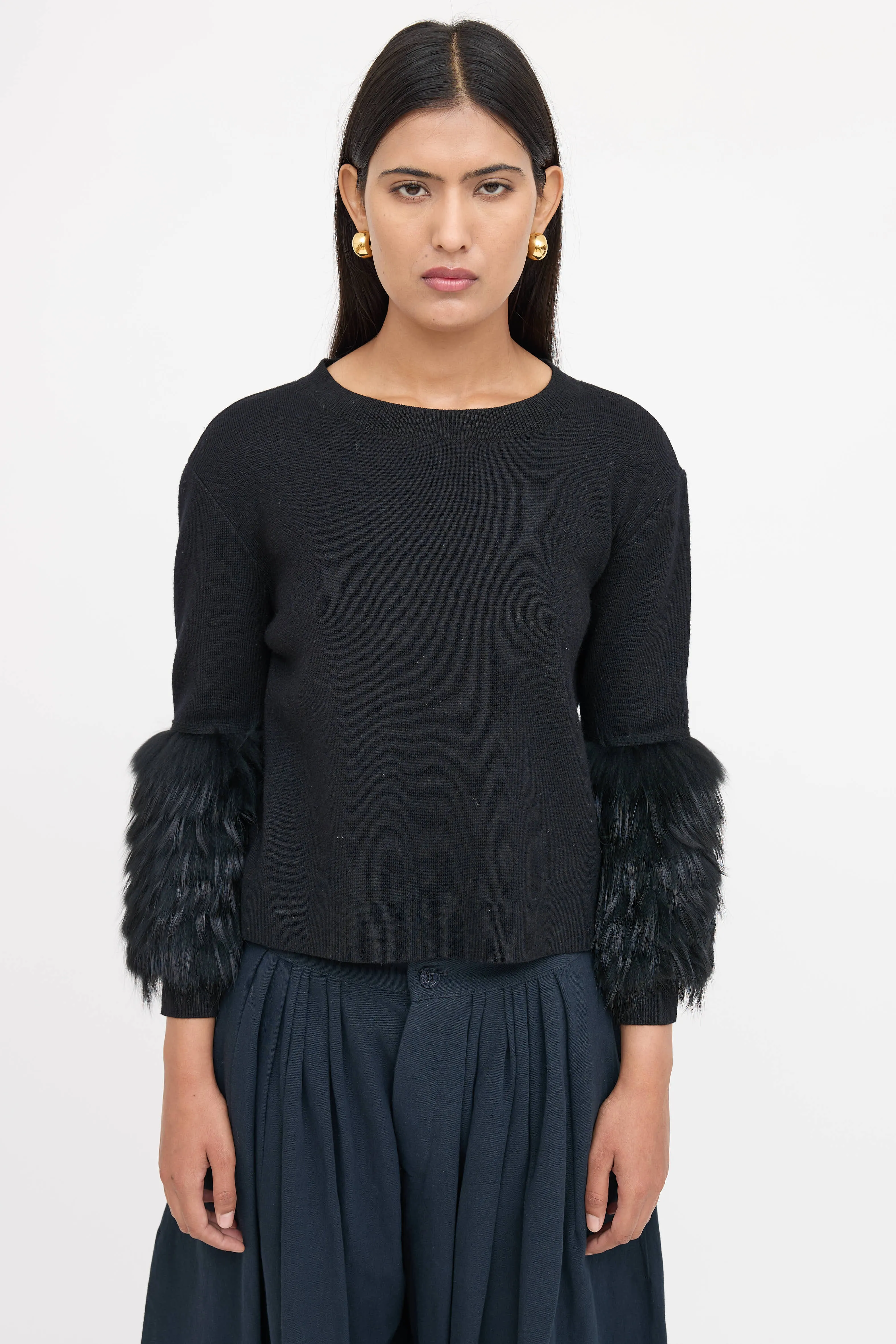 Fur Wool Sweater sold by VSP Consignment