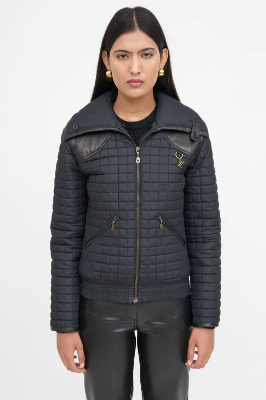 Leather Quilted Jacket sold by VSP Consignment