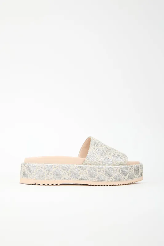 Lame GG Platform Slide sold by VSP Consignment