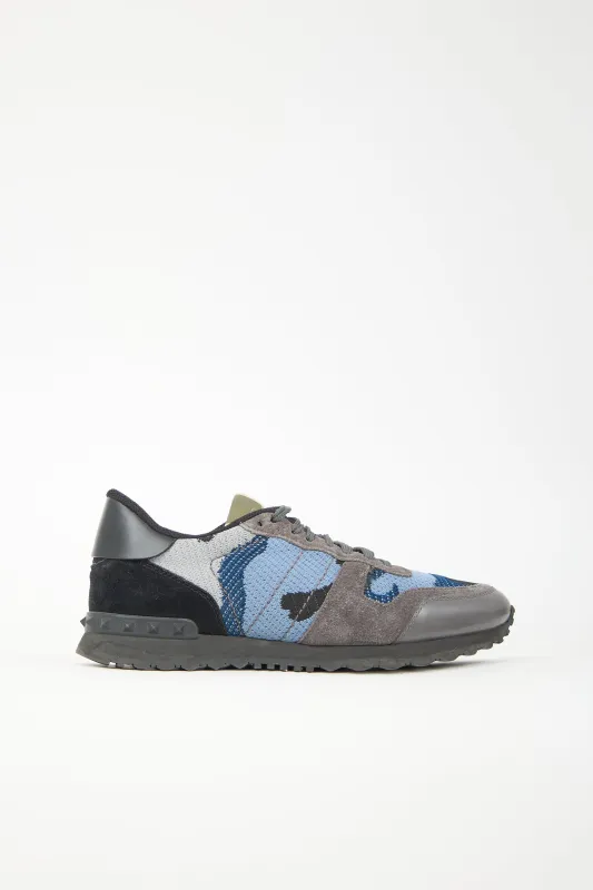Camo Rockrunner Sneaker made by Valentino