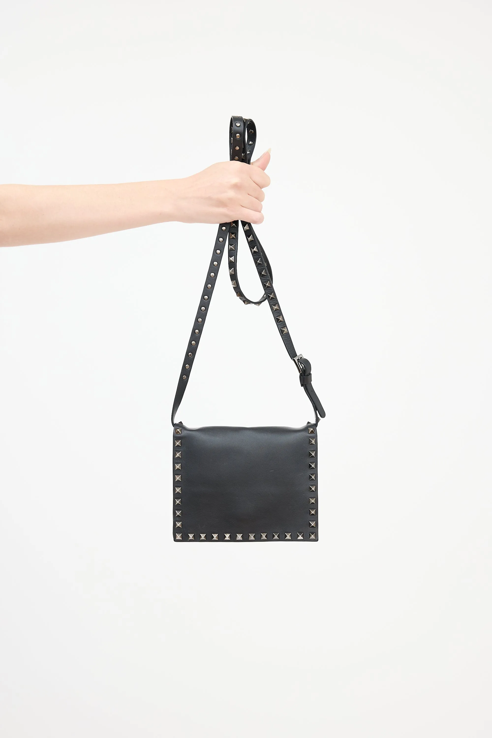 Leather Rockstud Crossbody Bag sold by VSP Consignment product image thumbnail 3