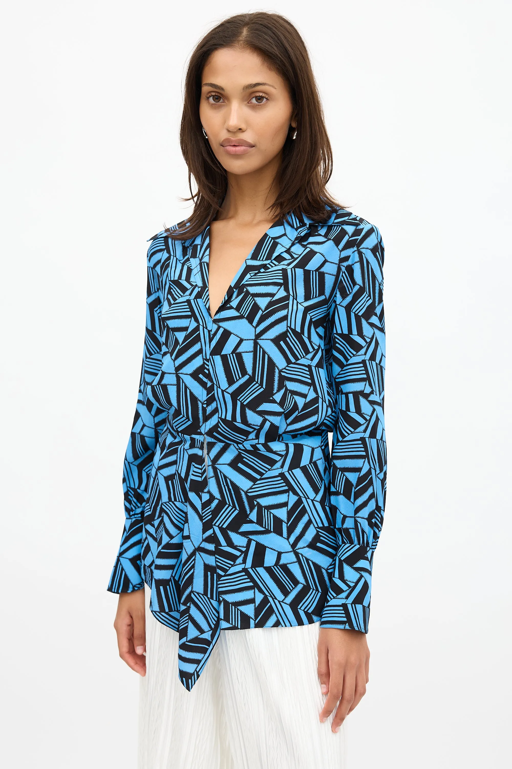 Silk Printed Blouse sold by VSP Consignment product image thumbnail 3
