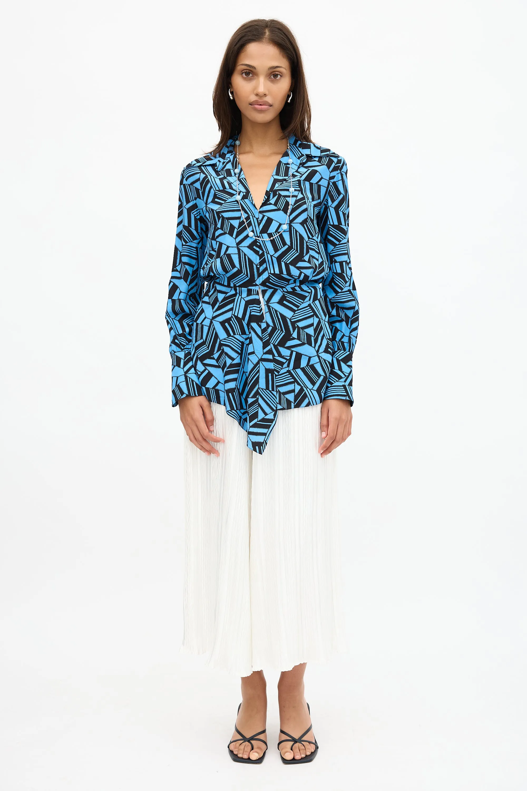 Silk Printed Blouse sold by VSP Consignment product image thumbnail 2