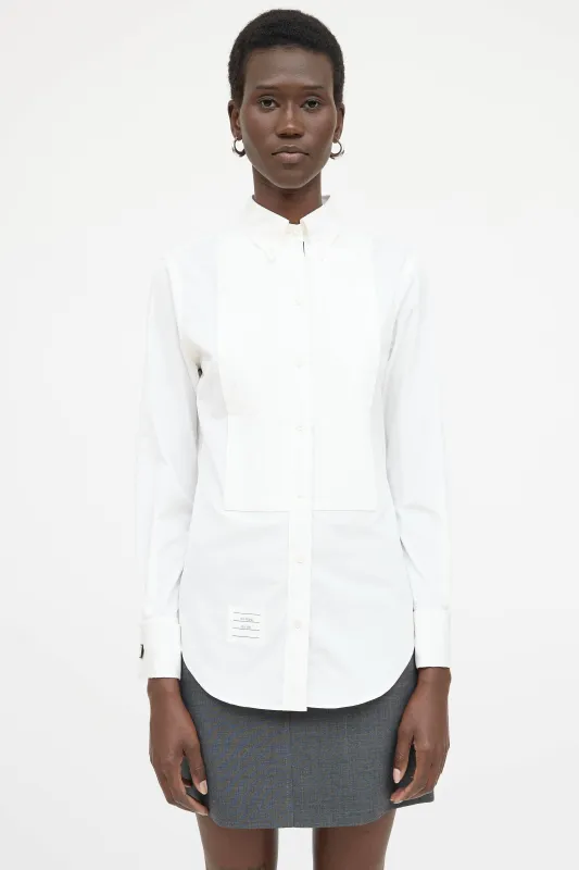 Pleated Tuxedo Shirt made by Thom Browne