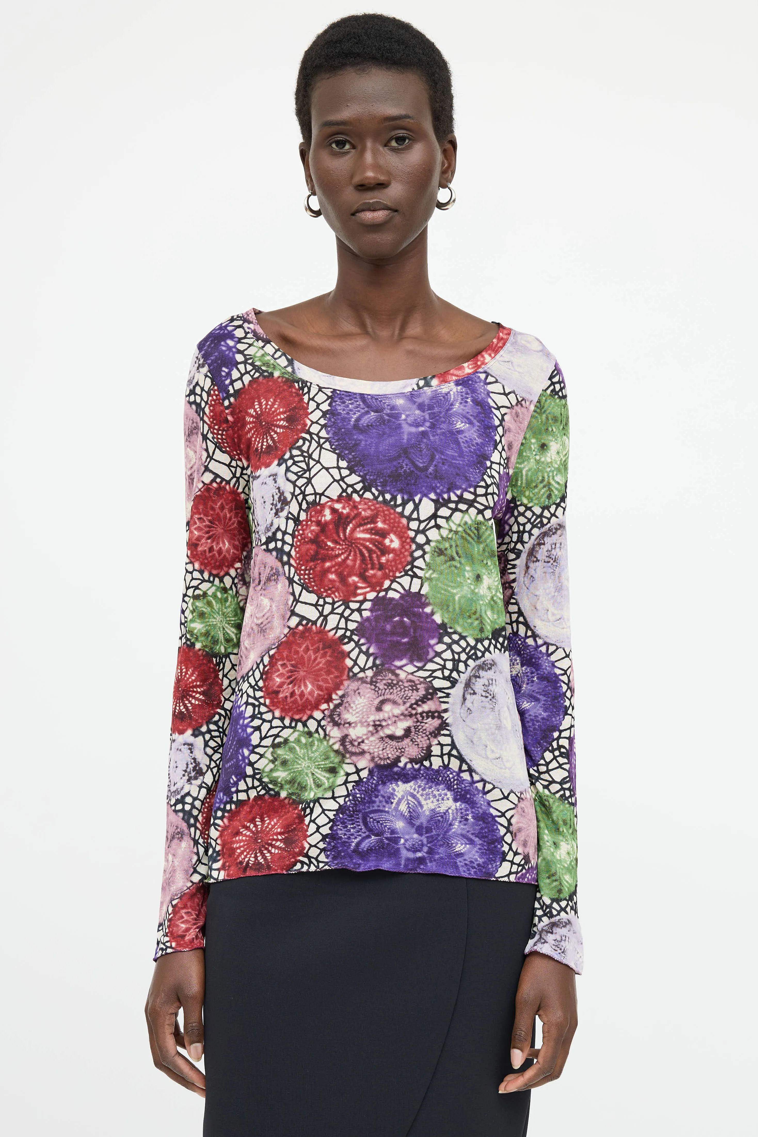 Floral Mesh Top sold by VSP Consignment