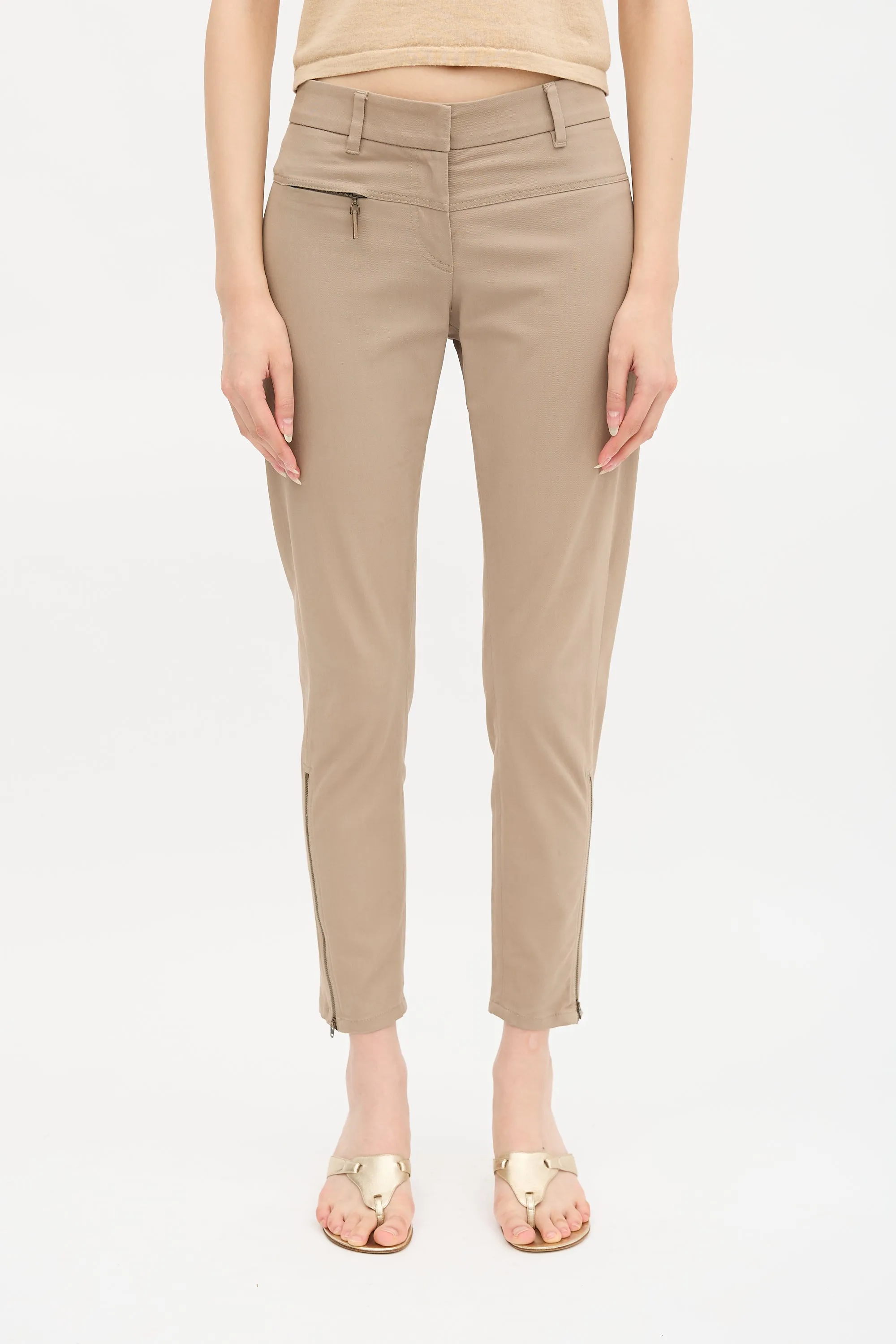 Cropped Slim Leg Zip Trouser sold by VSP Consignment