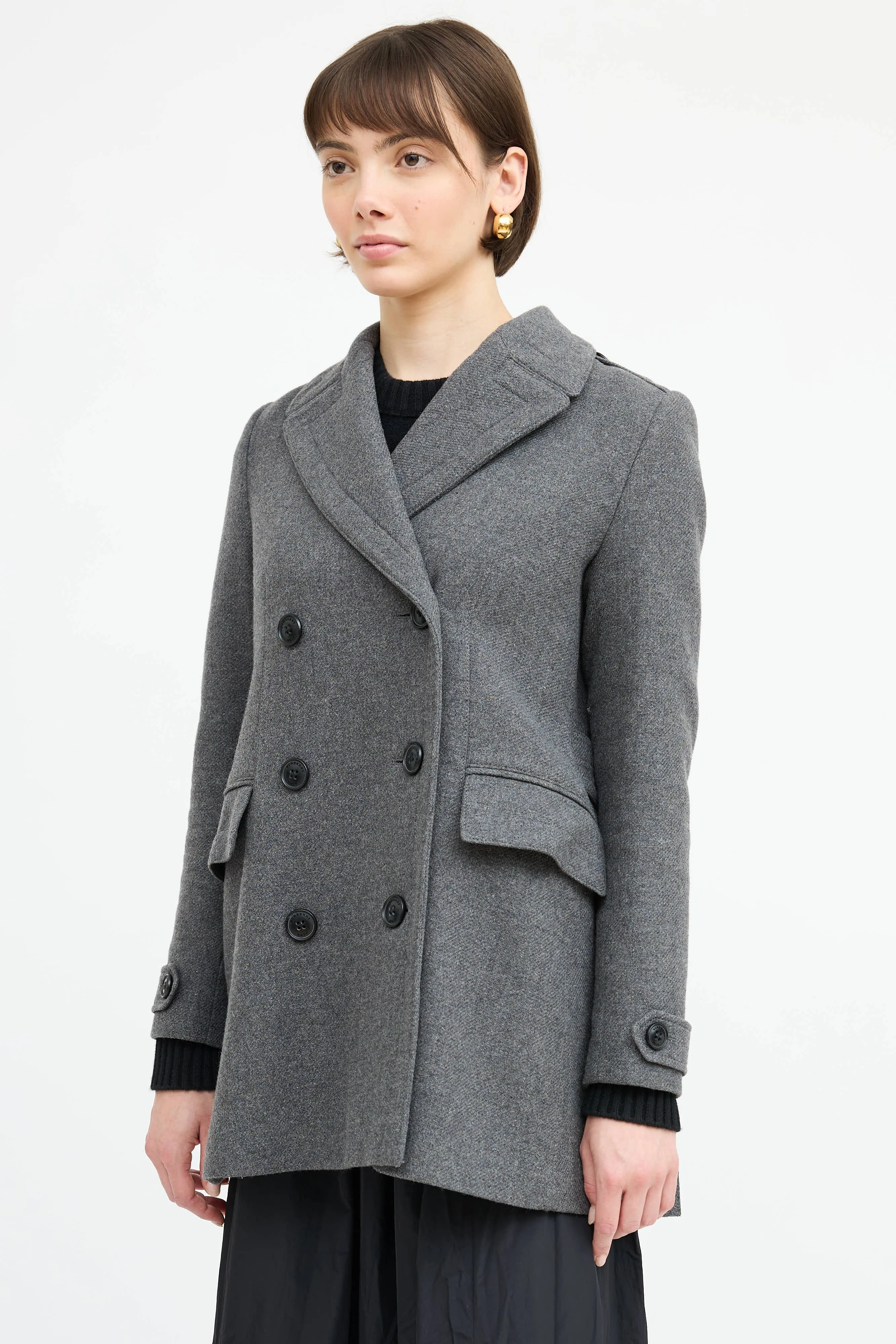 Wool Double Breasted Coat sold by VSP Consignment product image thumbnail 3