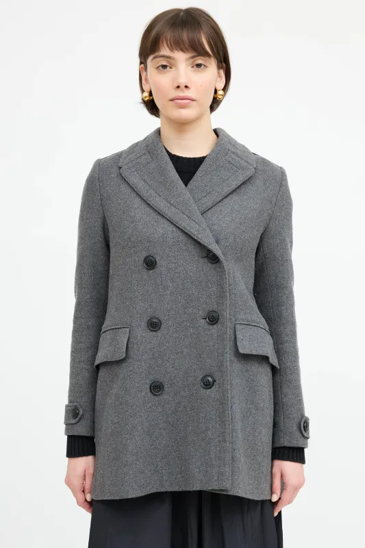 Wool Double Breasted Coat sold by VSP Consignment