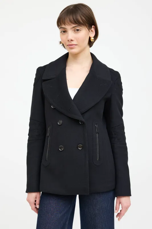 Wool Double Breasted Coat sold by VSP Consignment