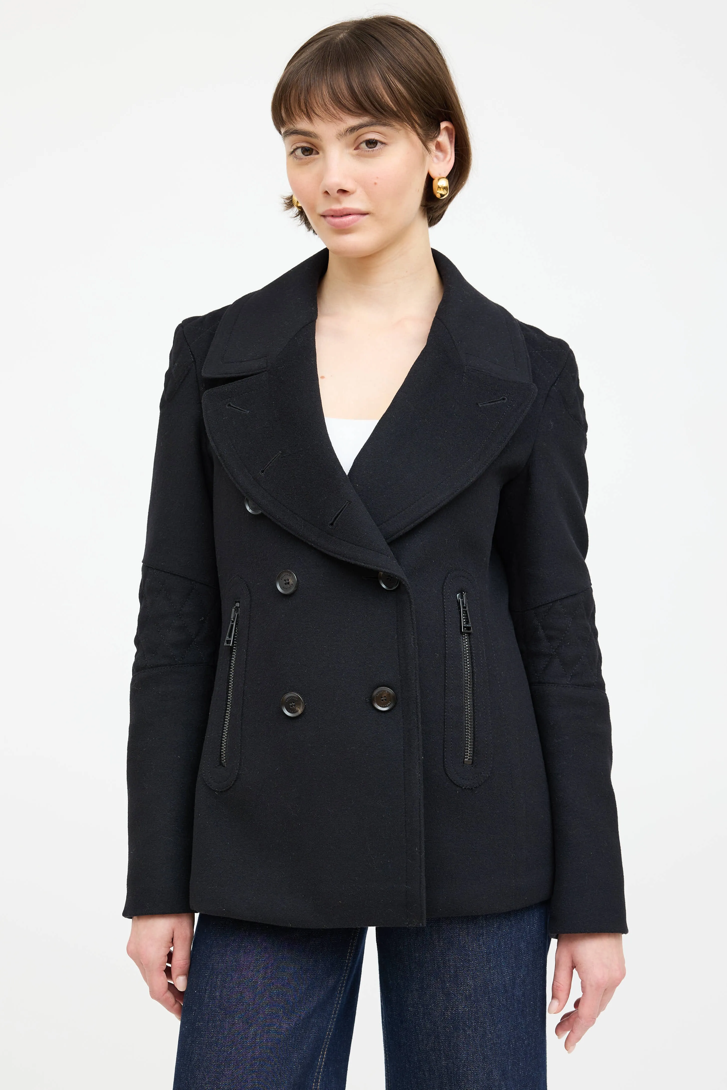 Wool Double Breasted Coat sold by VSP Consignment