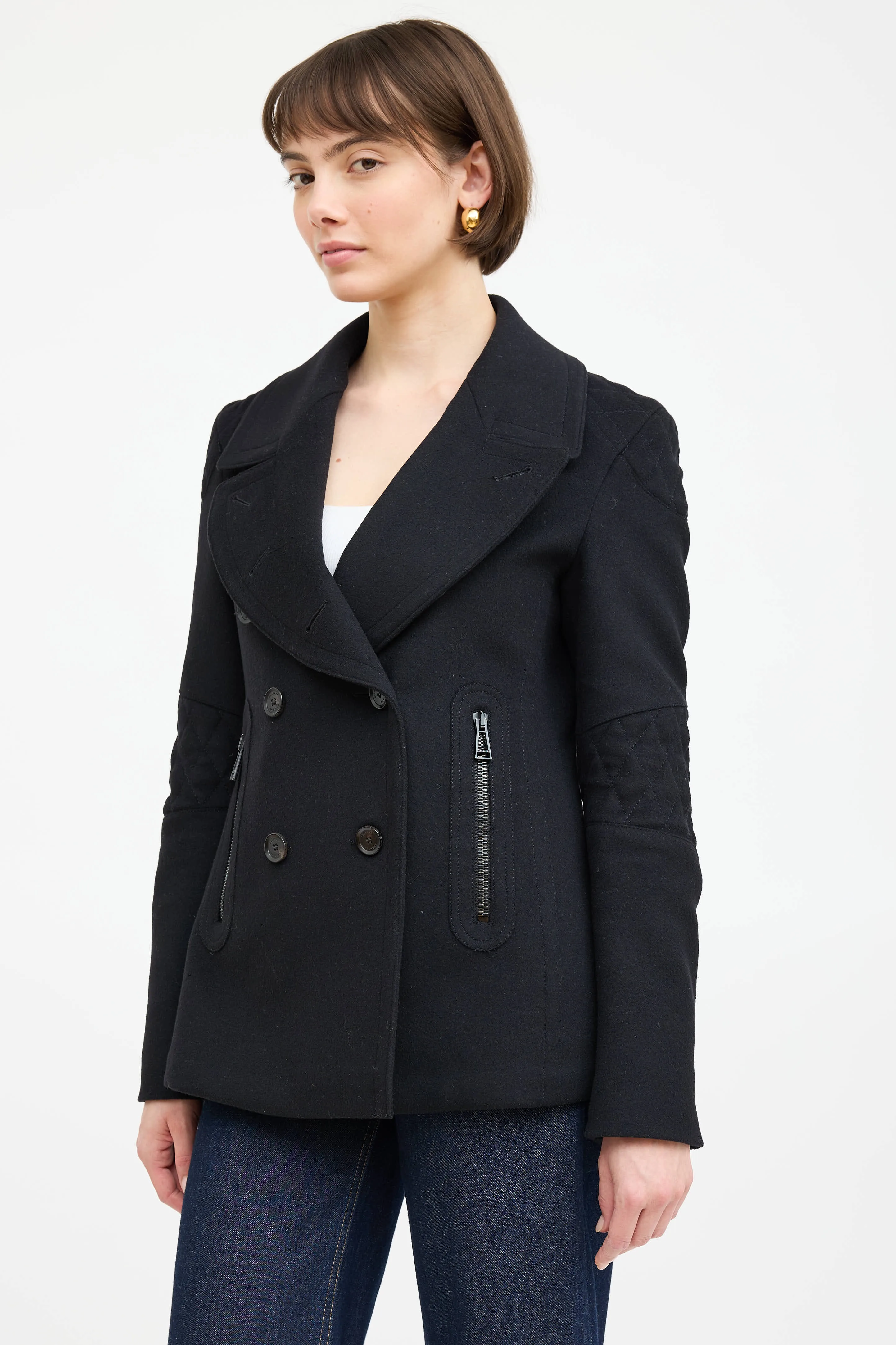 Wool Double Breasted Coat sold by VSP Consignment product image thumbnail 3