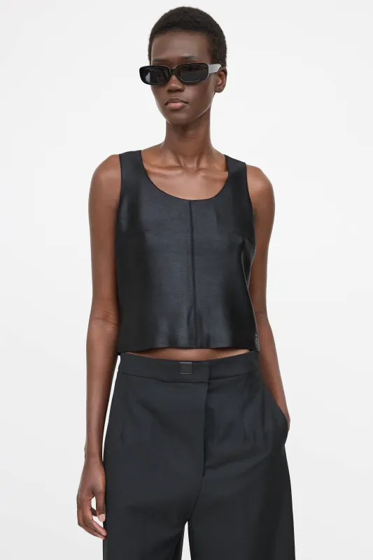 Satin Darted Top sold by VSP Consignment