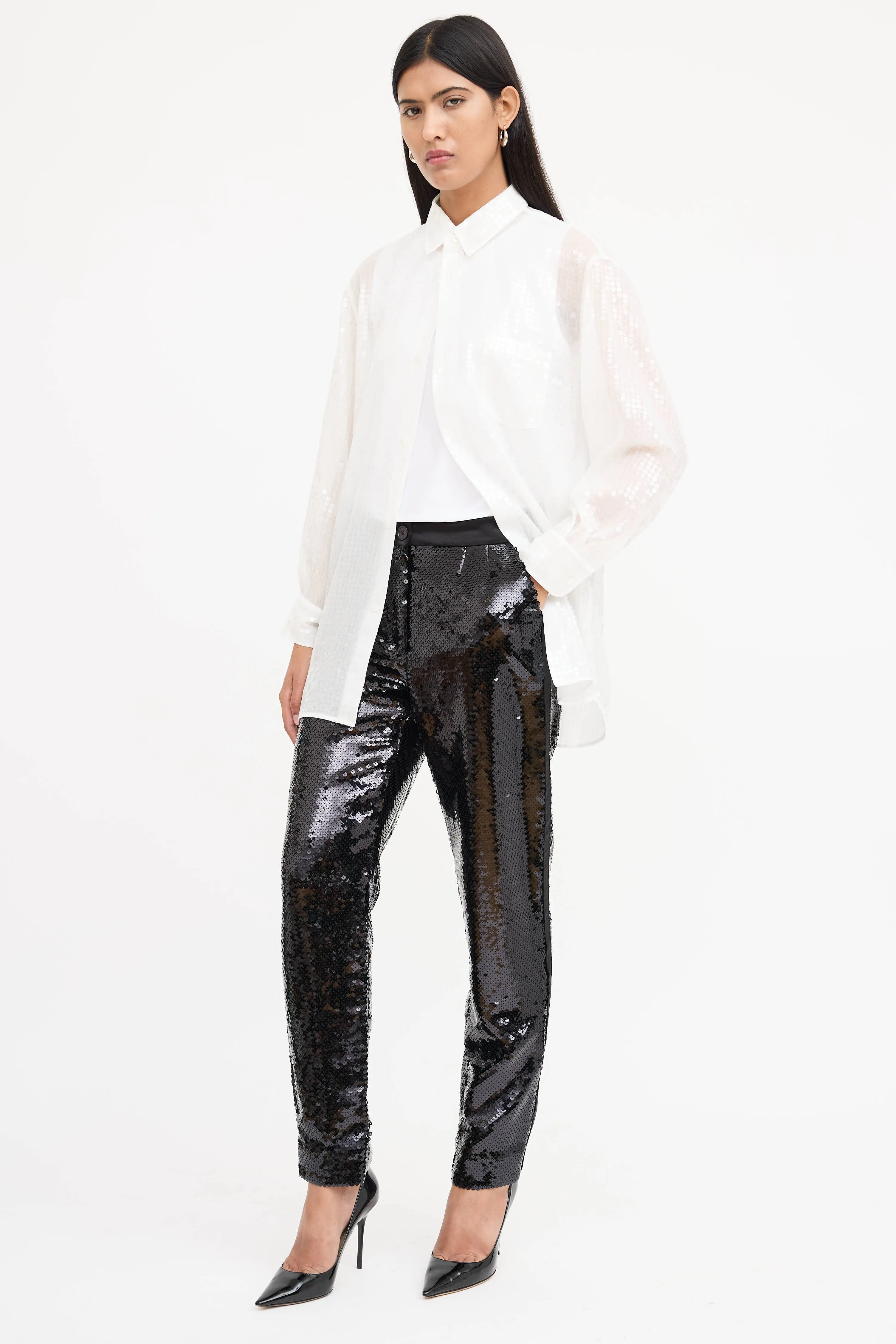 Sequin Straight Pant sold by VSP Consignment product image thumbnail 5