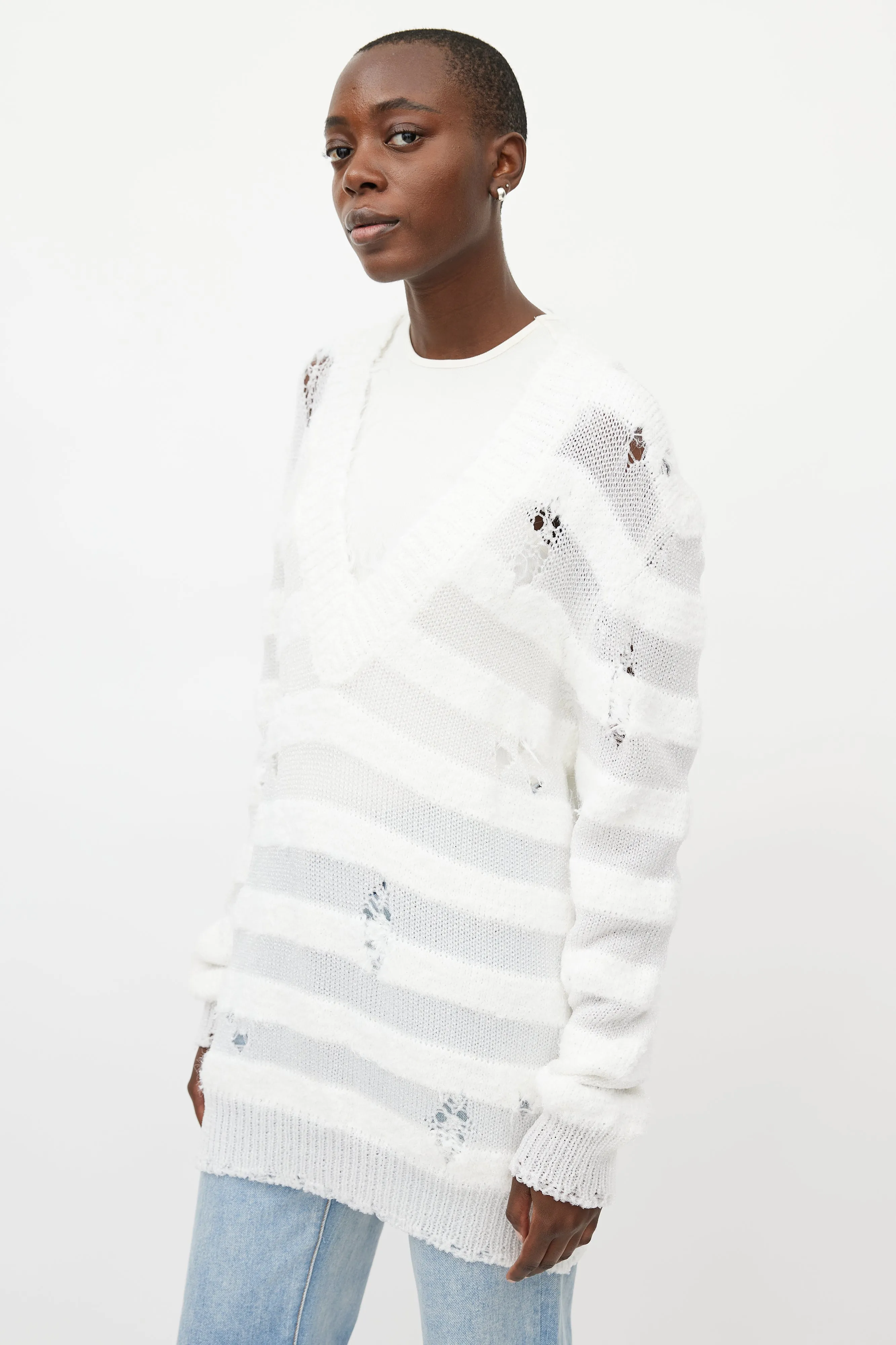 Distressed Knit Sweater sold by VSP Consignment product image thumbnail 3