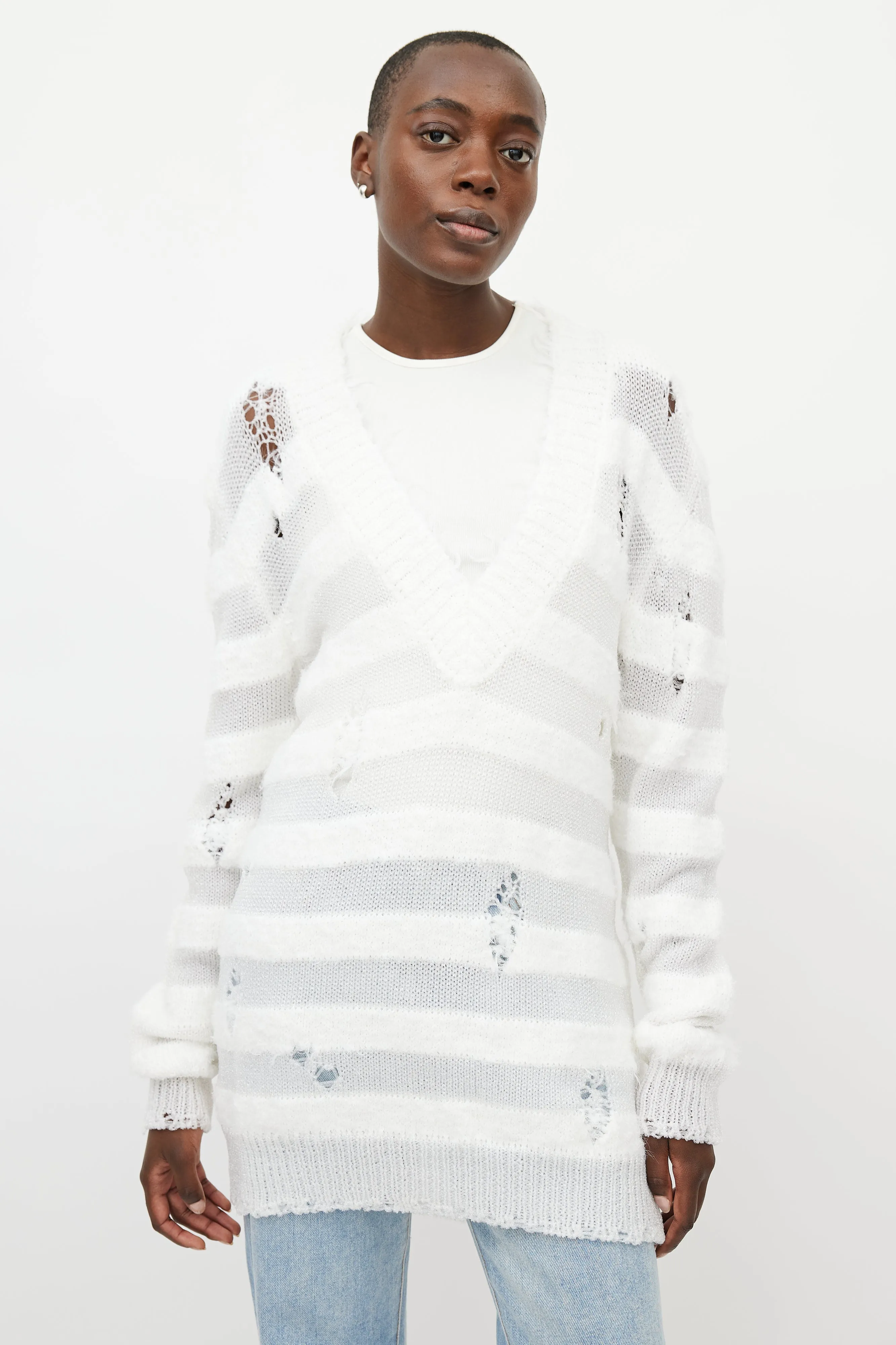 Distressed Knit Sweater sold by VSP Consignment