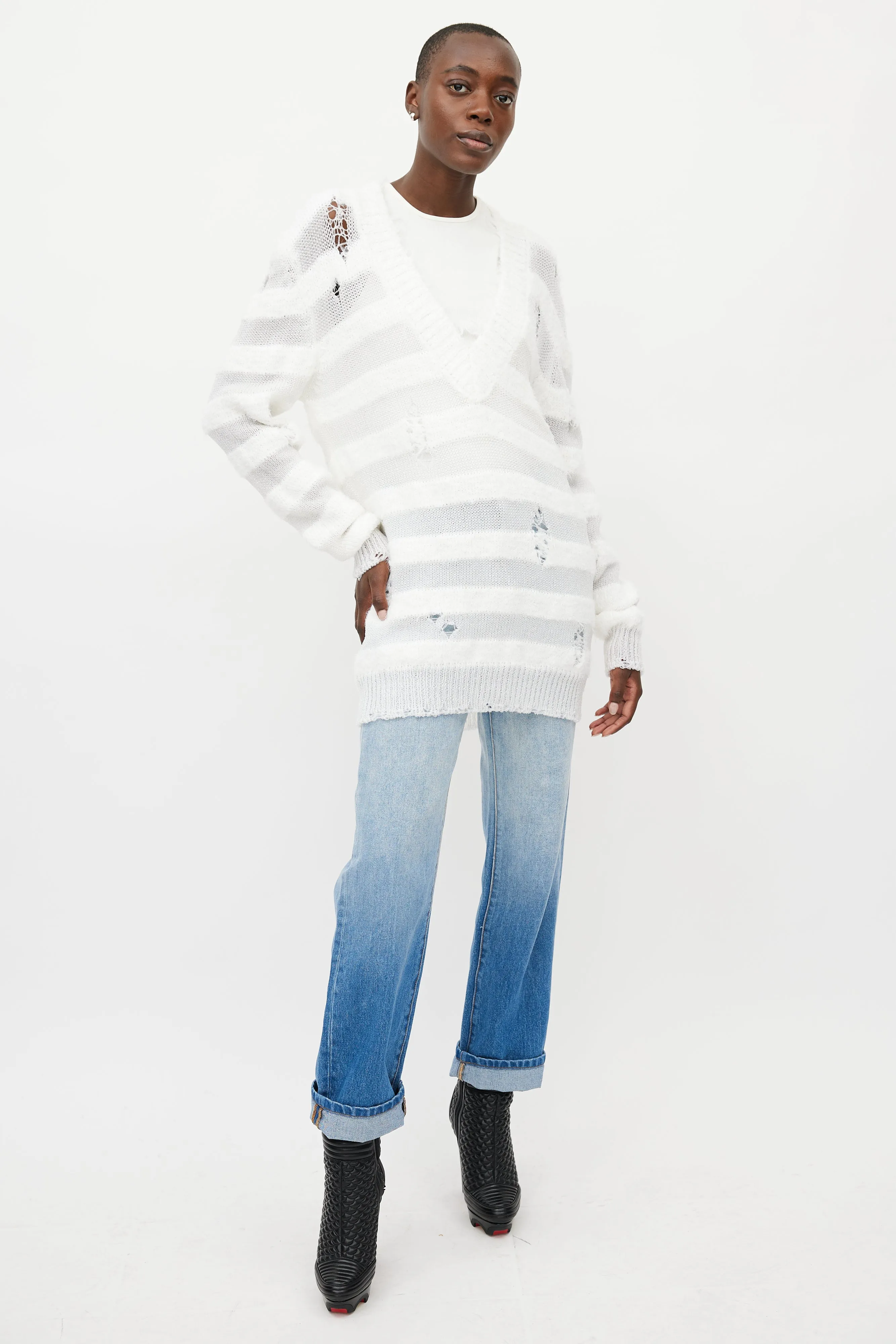 Distressed Knit Sweater sold by VSP Consignment product image thumbnail 2