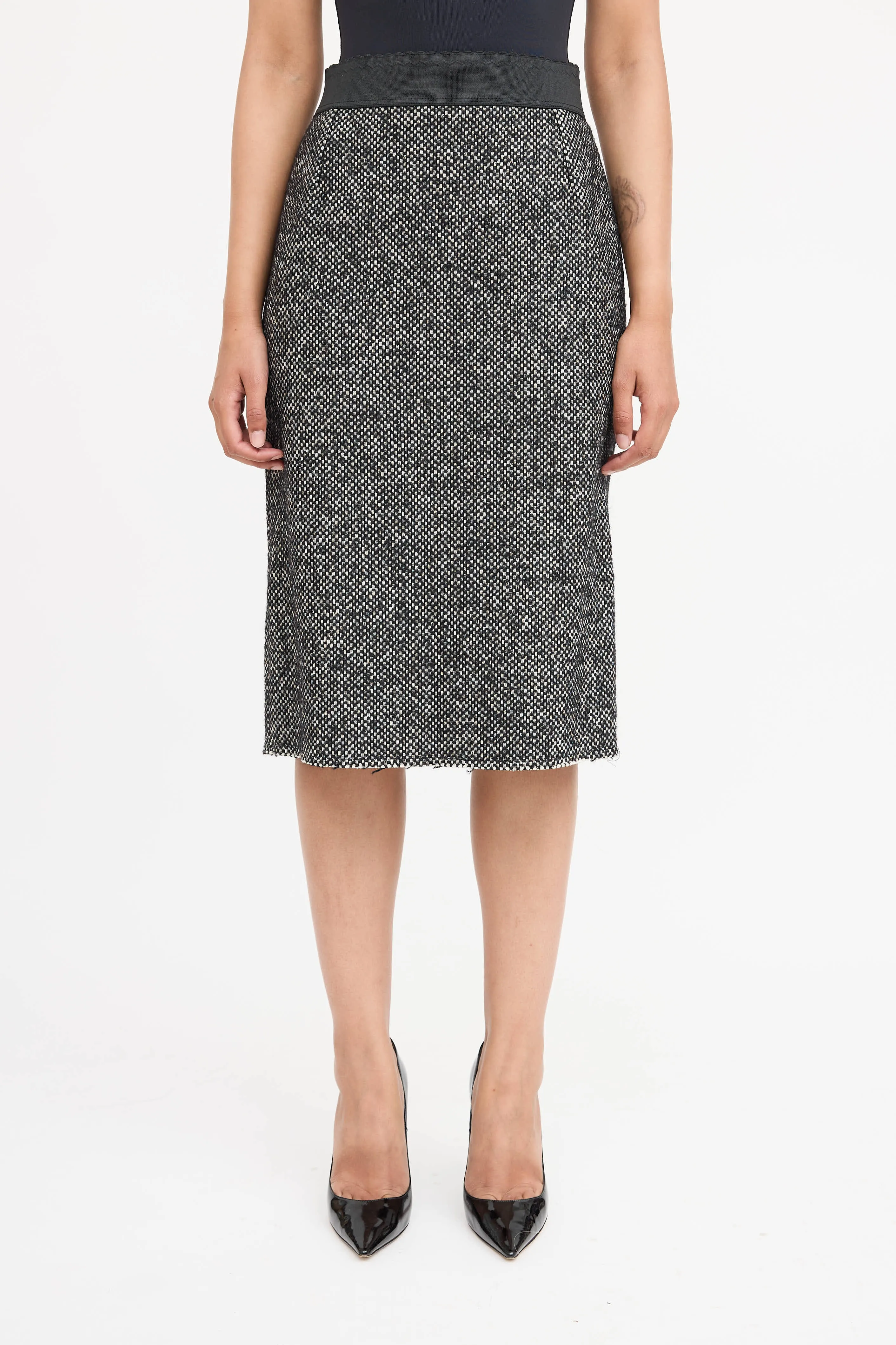 Wool Checkered Skirt sold by VSP Consignment