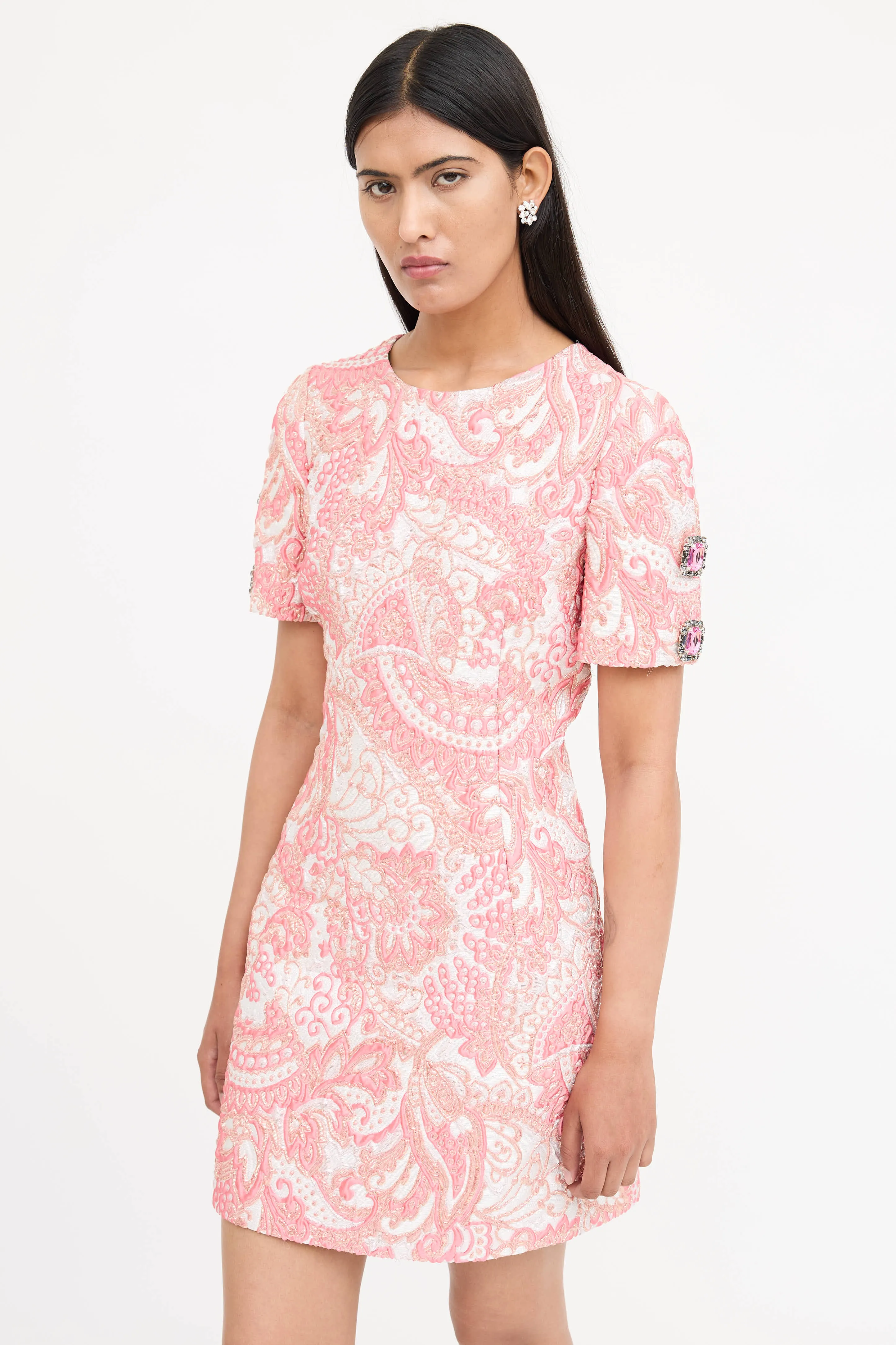 Textured Brocade Dress sold by VSP Consignment product image thumbnail 3