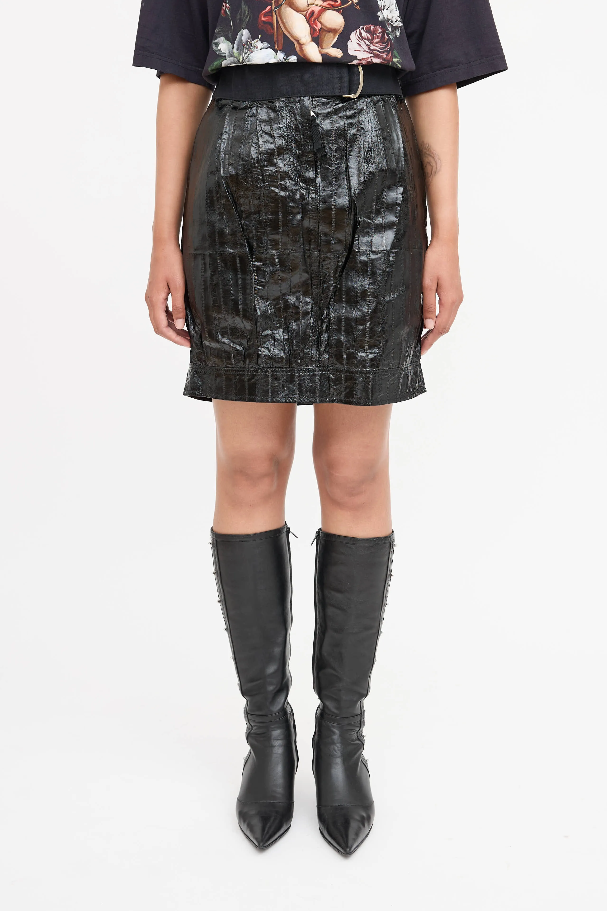 Textured Belted Skirt sold by VSP Consignment