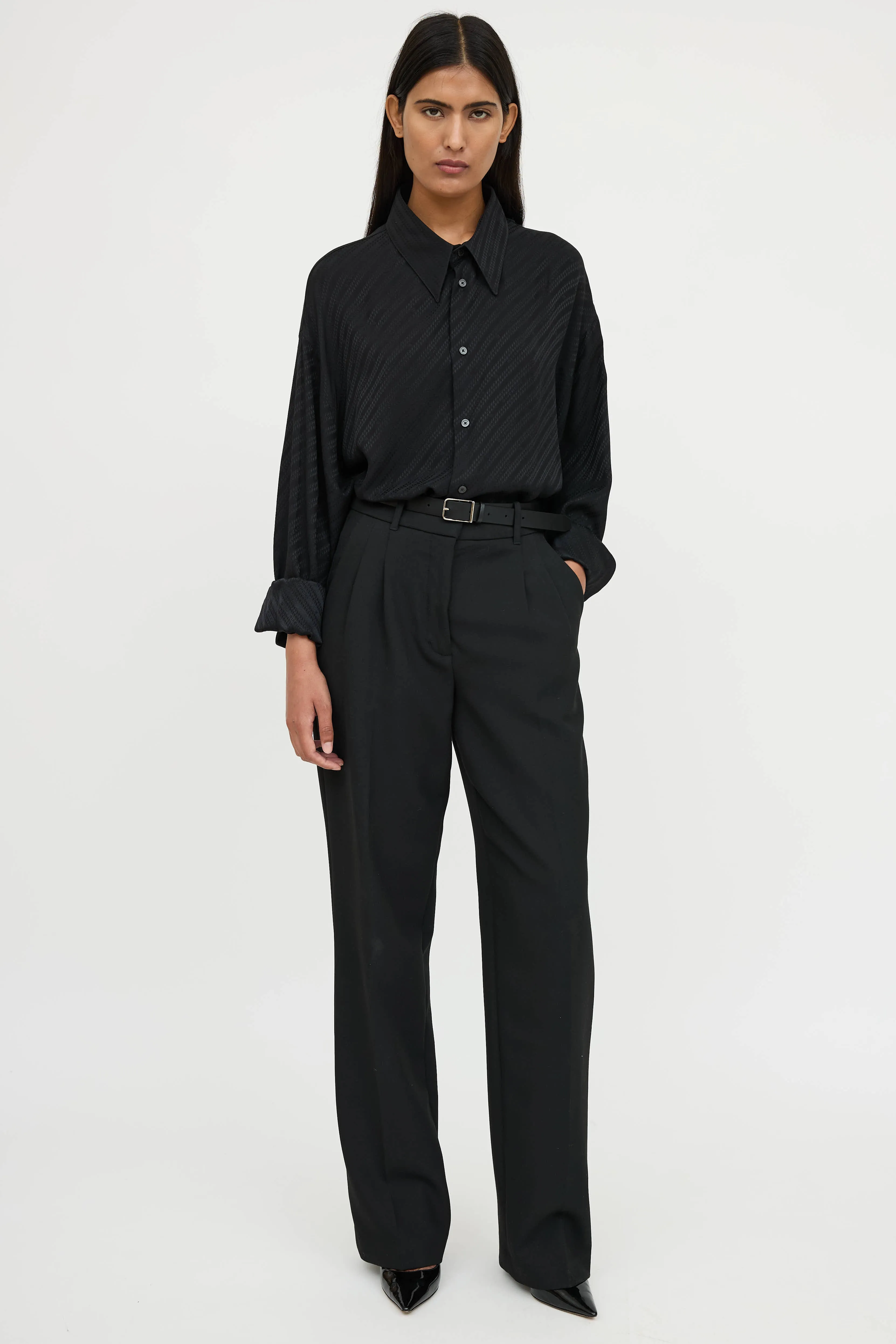 Silk Patterned Shirt sold by VSP Consignment product image thumbnail 5