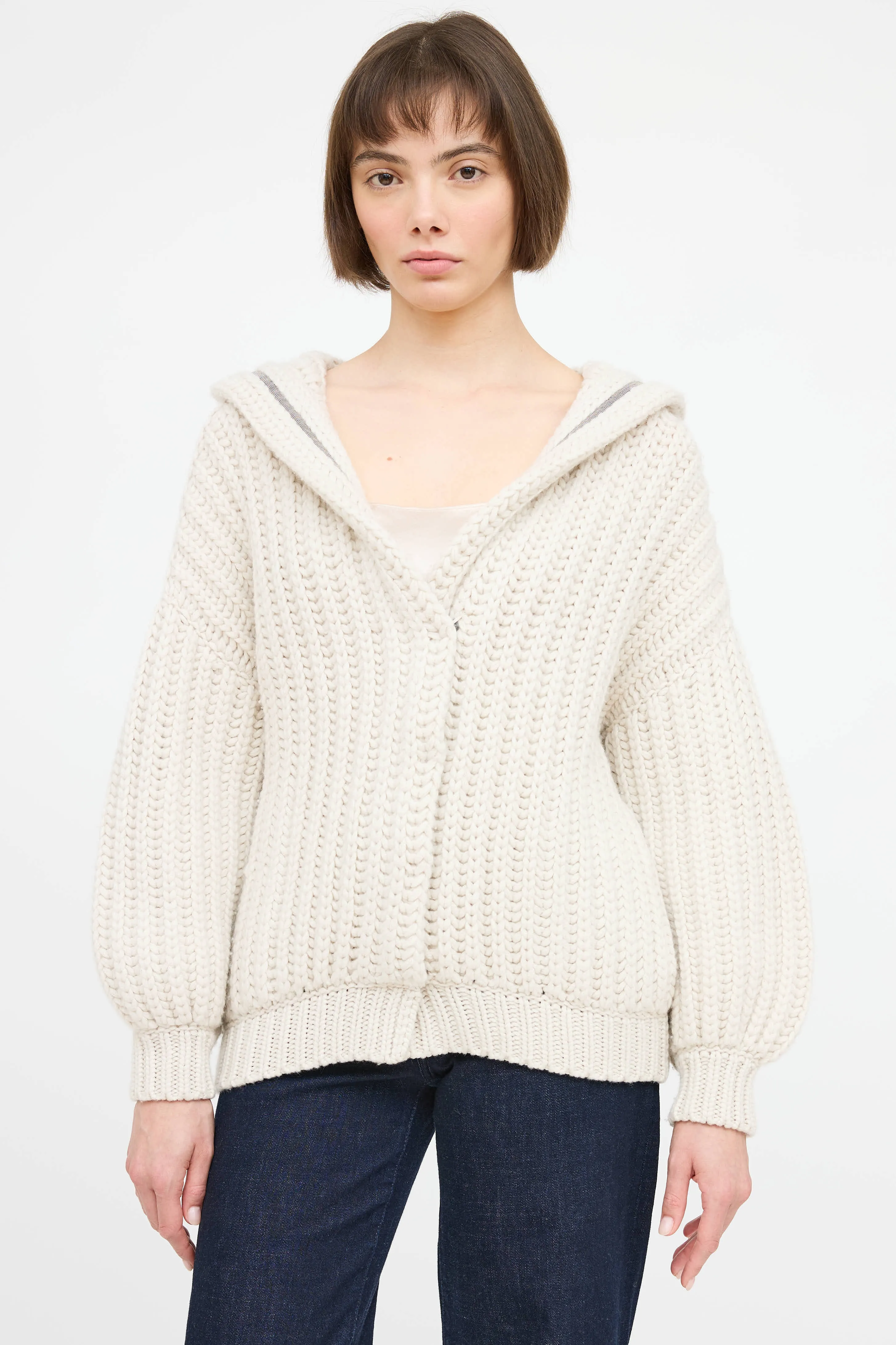 Cashmere Ribbed Knit Cardigan sold by VSP Consignment
