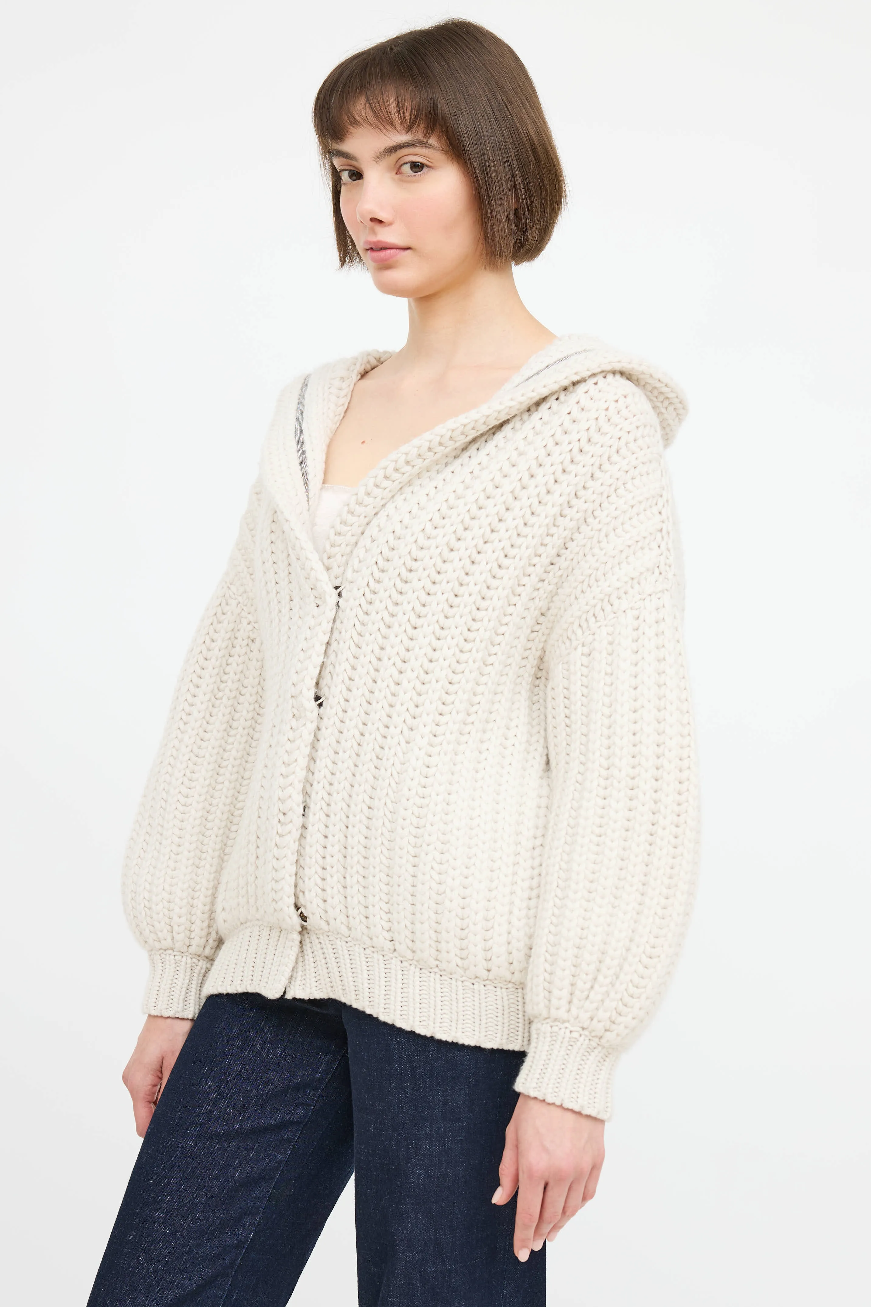 Cashmere Ribbed Knit Cardigan sold by VSP Consignment product image thumbnail 3