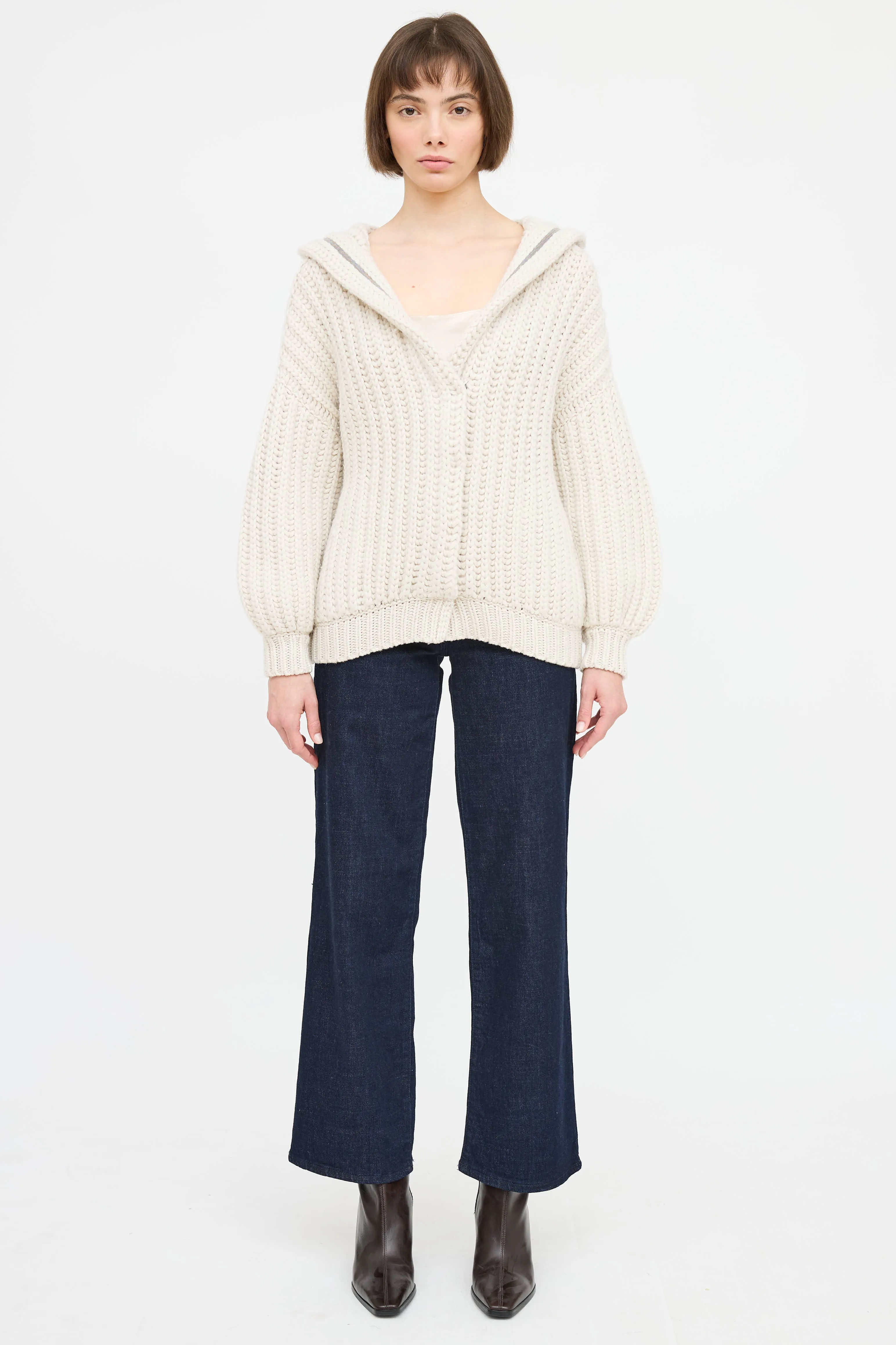 Cashmere Ribbed Knit Cardigan sold by VSP Consignment product image thumbnail 2