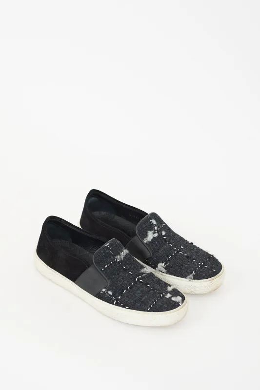 Tweed CC Slip On Sneaker sold by VSP Consignment