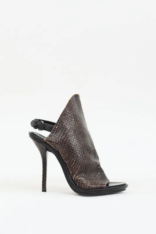 Textured Leather Glove Slingback Heel sold by VSP Consignment