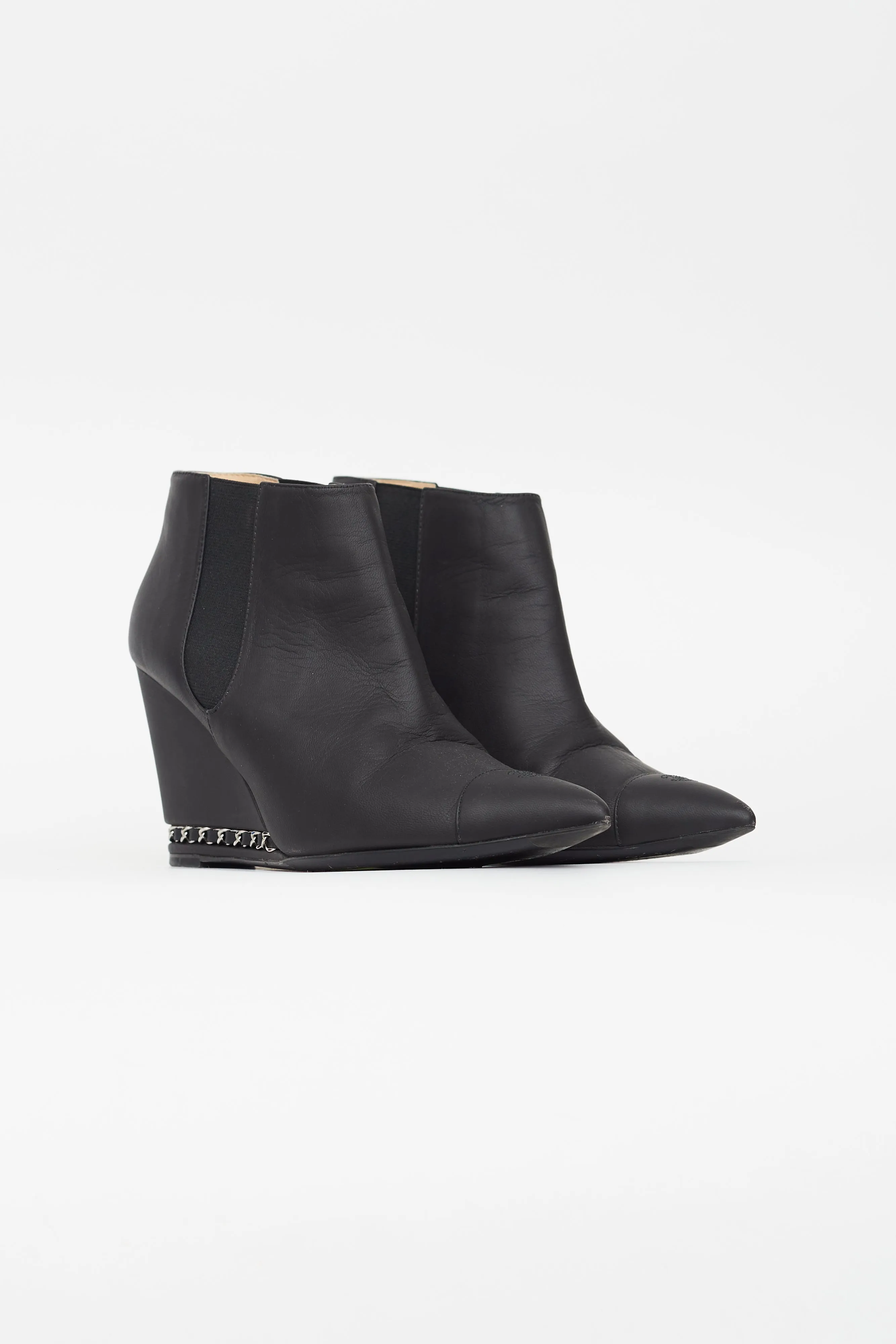 Leather Wedge Ankle Boot sold by VSP Consignment product image thumbnail 2