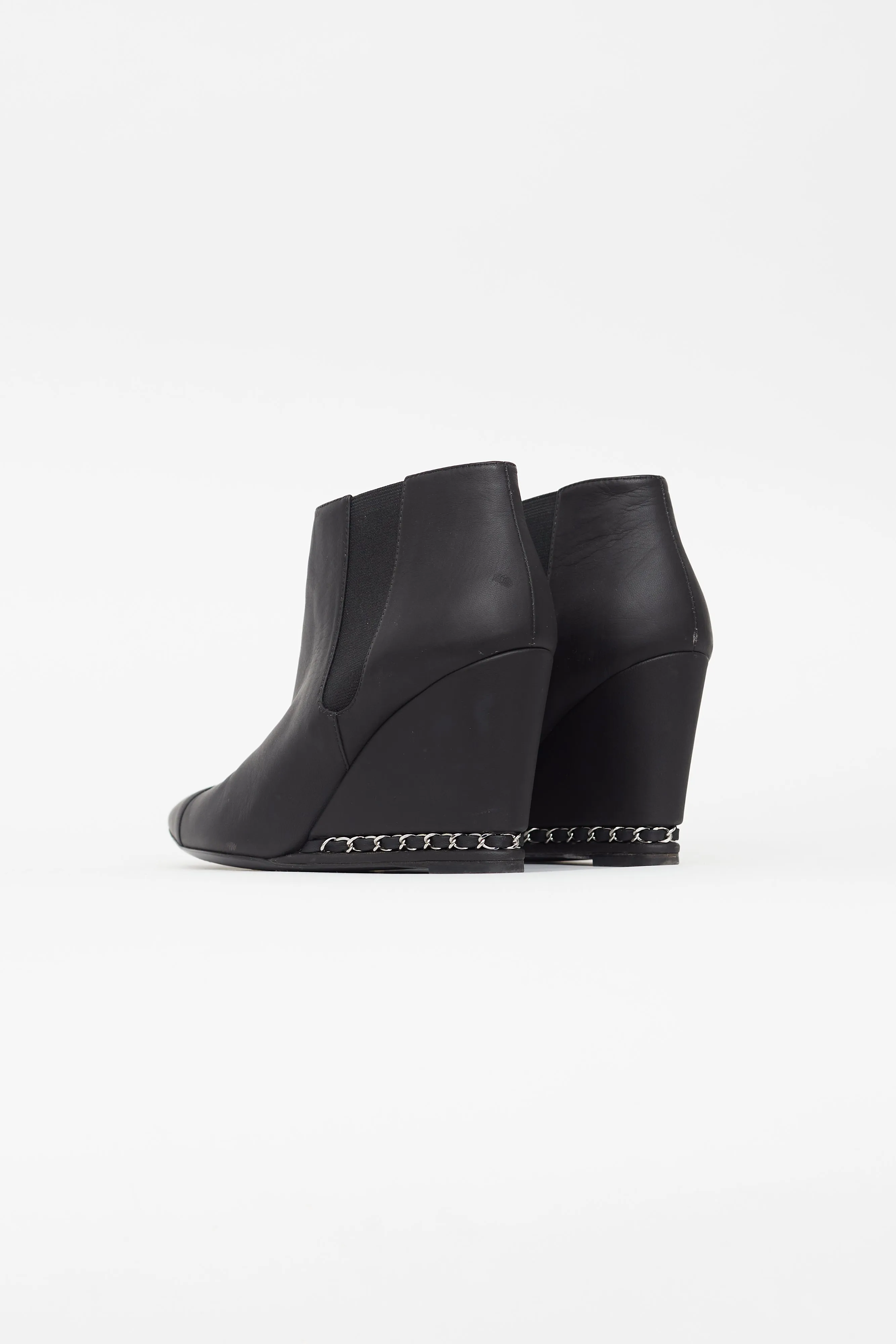 Leather Wedge Ankle Boot sold by VSP Consignment product image thumbnail 4