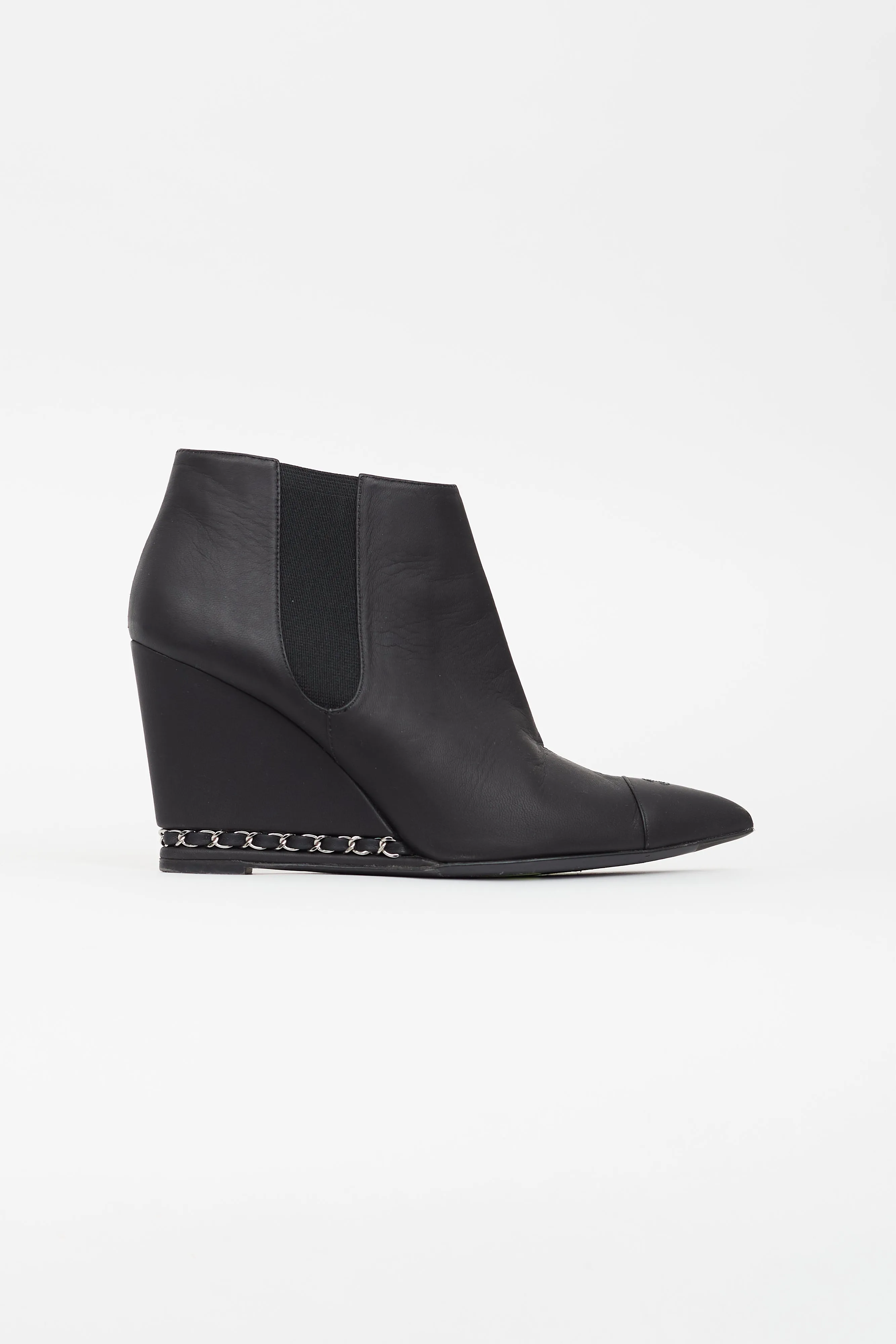 Leather Wedge Ankle Boot sold by VSP Consignment
