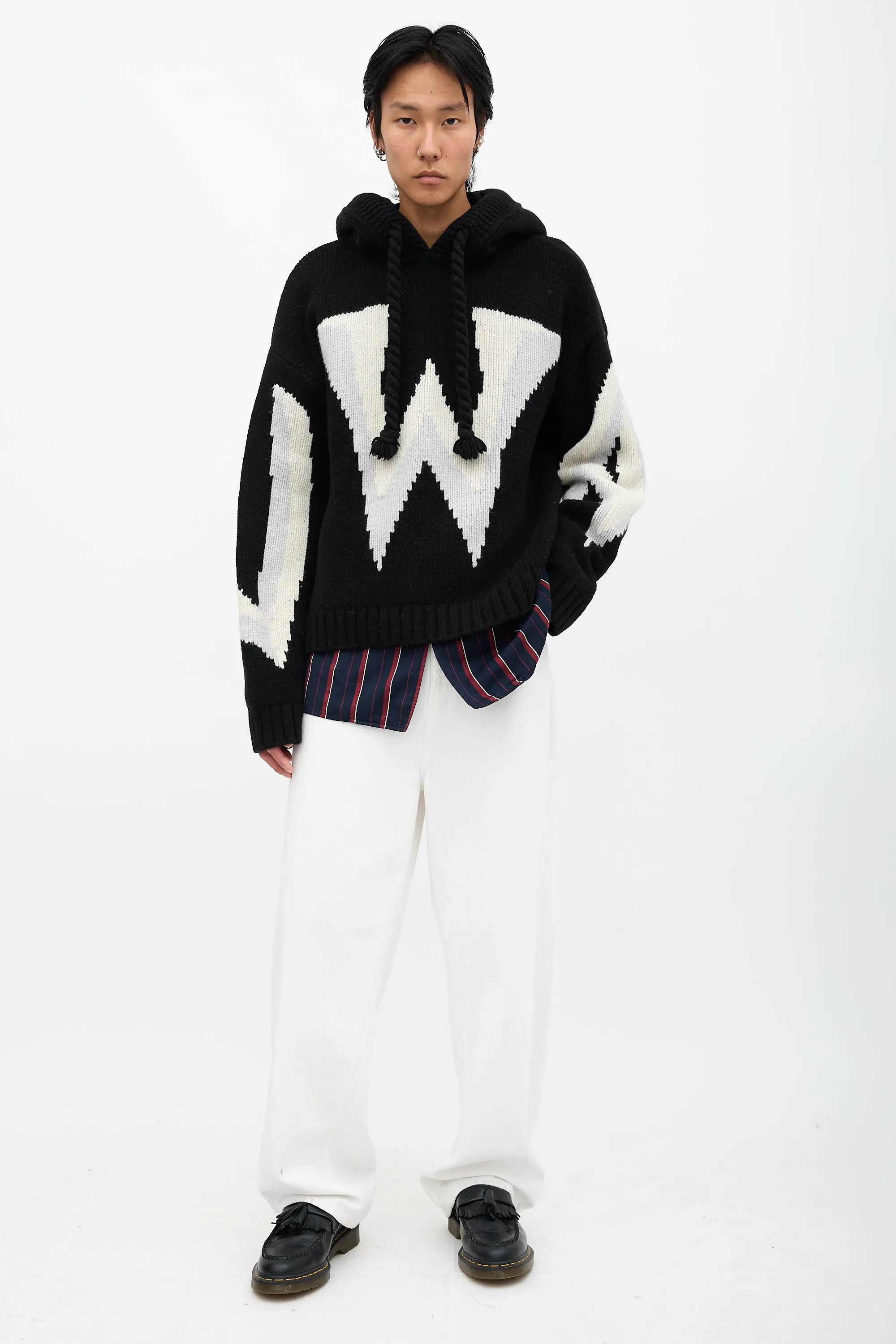 Intarsia Gothic Logo Hoodie sold by VSP Consignment product image thumbnail 5