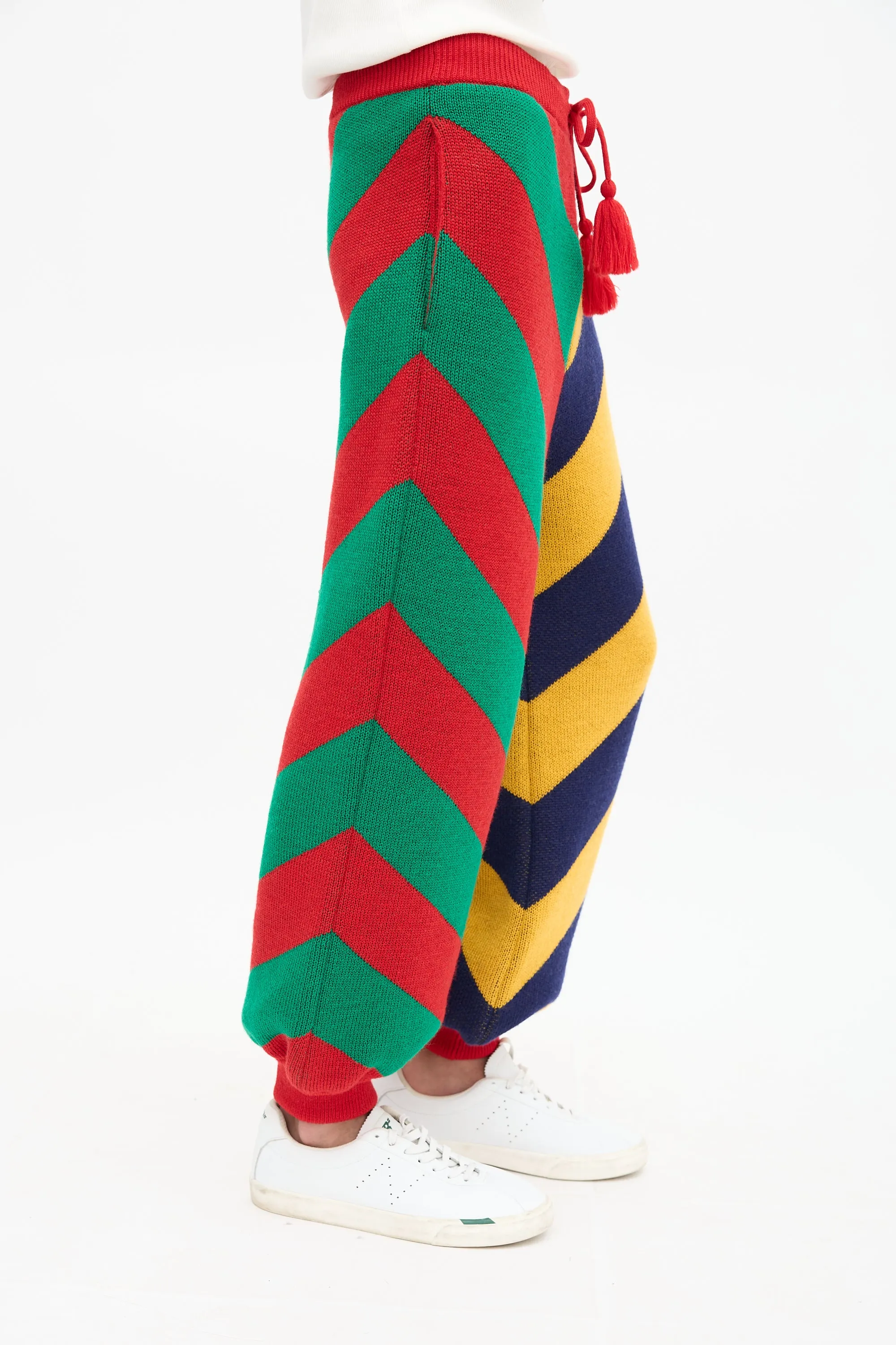 Knit Colour Block Stripe Trouser sold by VSP Consignment product image thumbnail 4