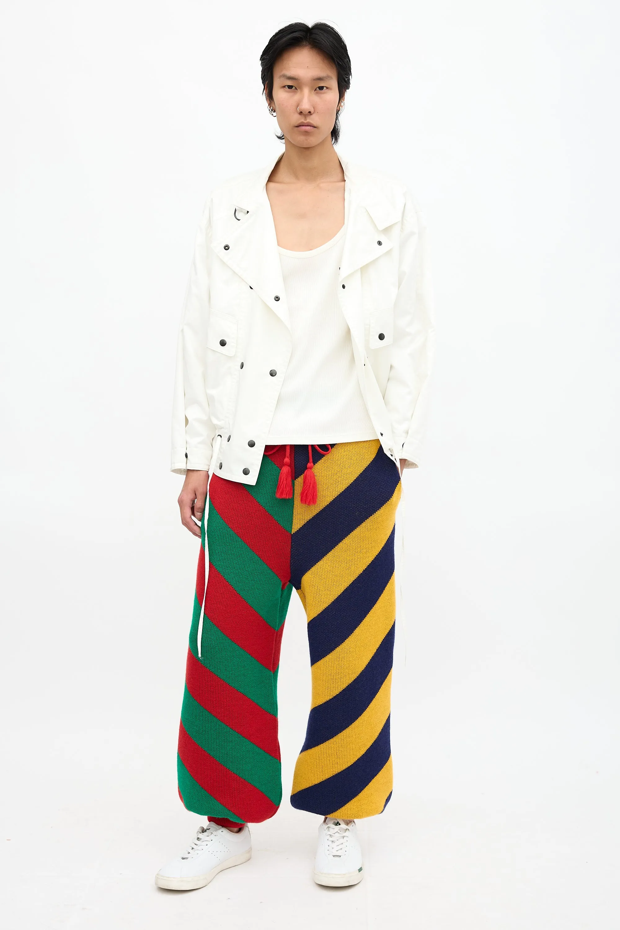 Knit Colour Block Stripe Trouser sold by VSP Consignment product image thumbnail 2