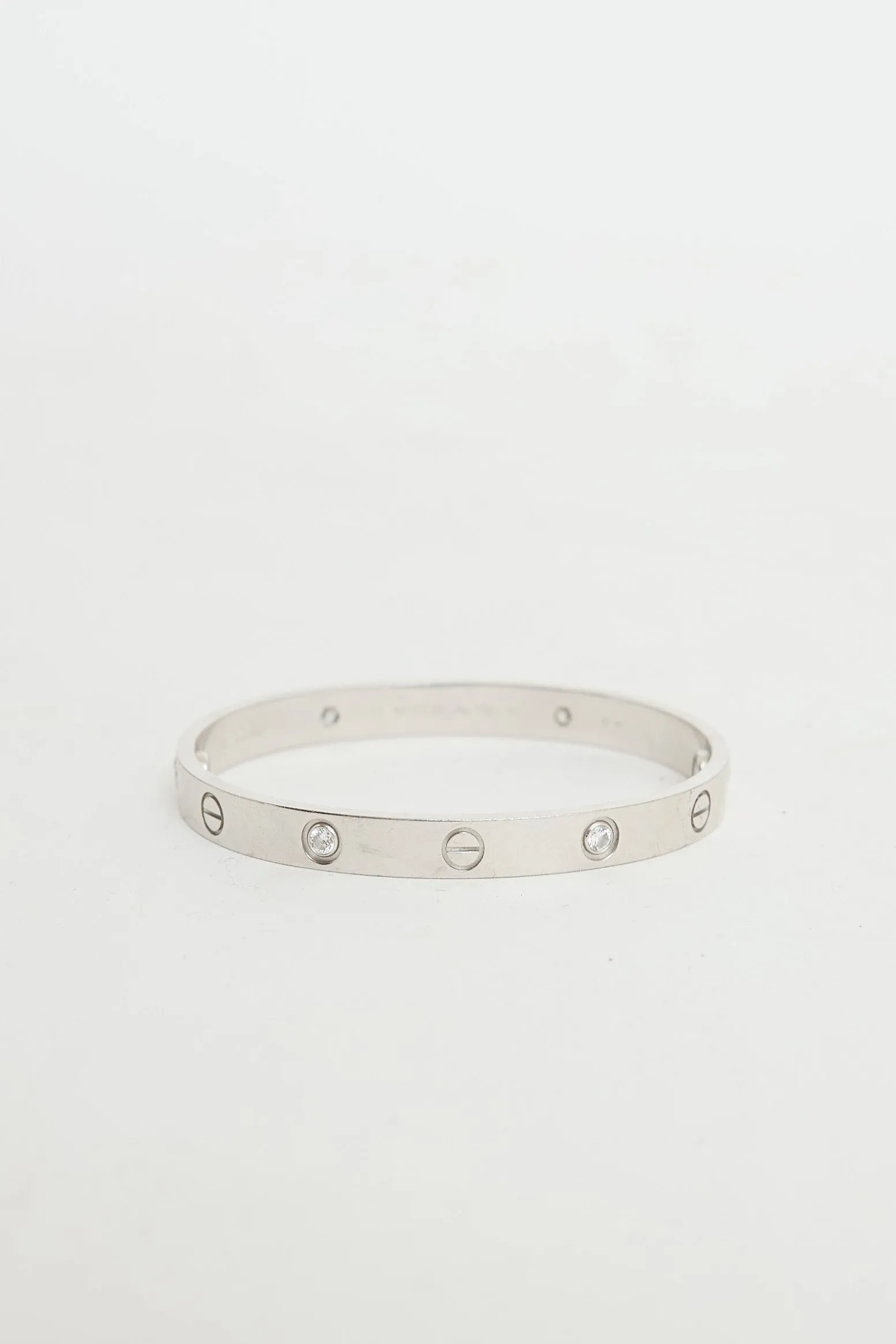 18K White Gold 4 Diamond Love Bracelet sold by VSP Consignment product image thumbnail 3