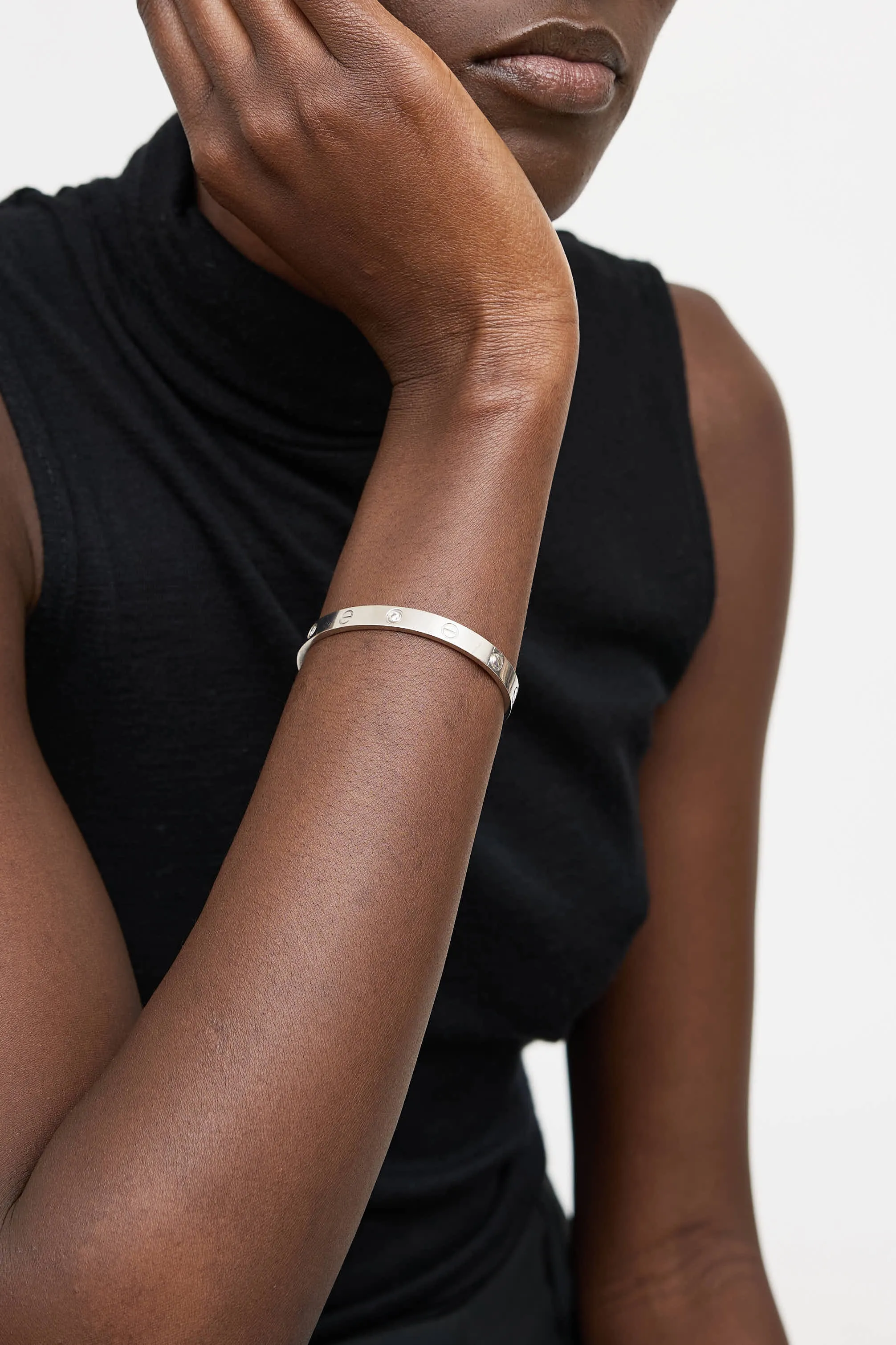 18K White Gold 4 Diamond Love Bracelet sold by VSP Consignment product image thumbnail 2