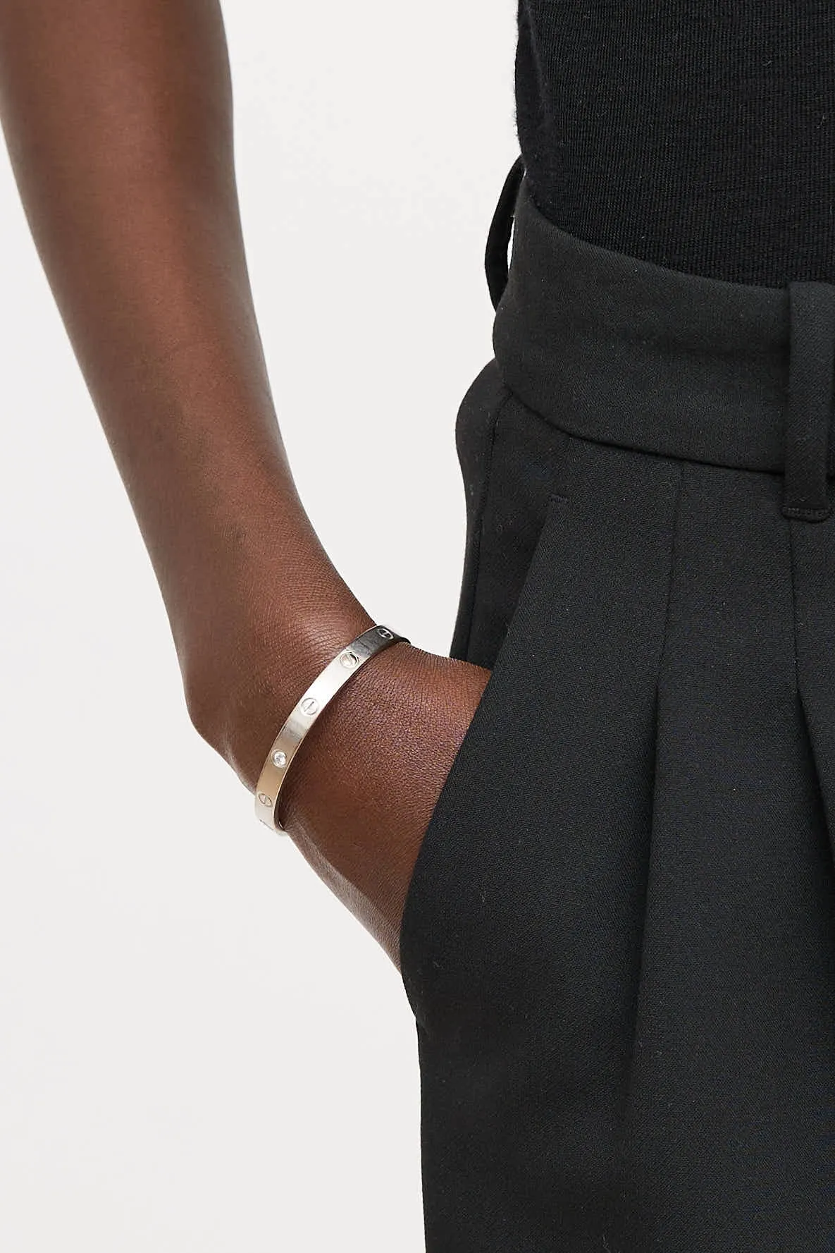 18K White Gold 4 Diamond Love Bracelet sold by VSP Consignment product image thumbnail 4