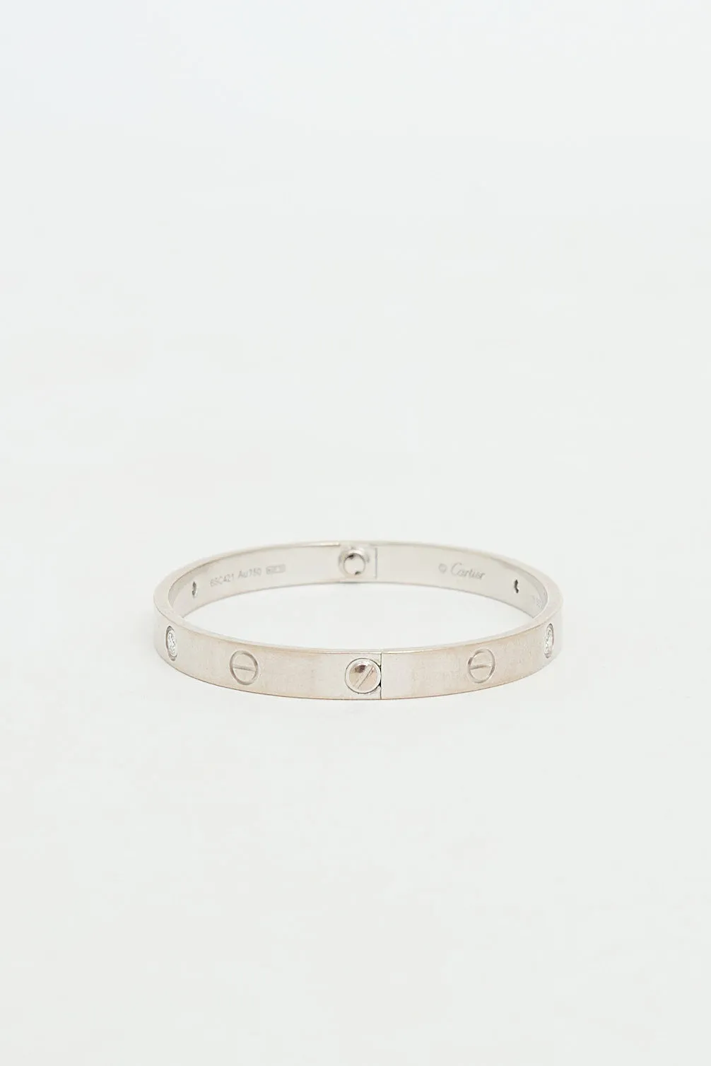 18K White Gold 4 Diamond Love Bracelet sold by VSP Consignment product image thumbnail 3