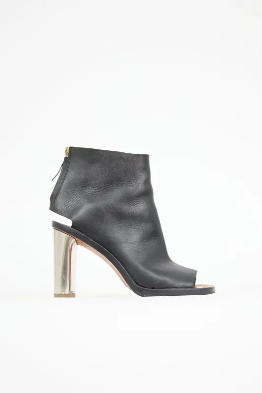 Leather Open Toe Bam Bam Bootie sold by VSP Consignment
