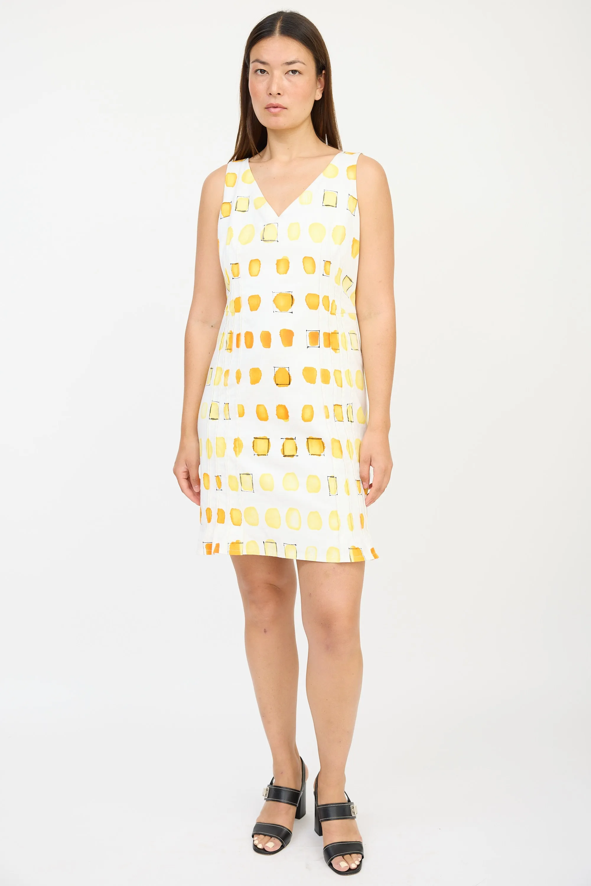 Pleated Ink Blot Dress sold by VSP Consignment product image thumbnail 2