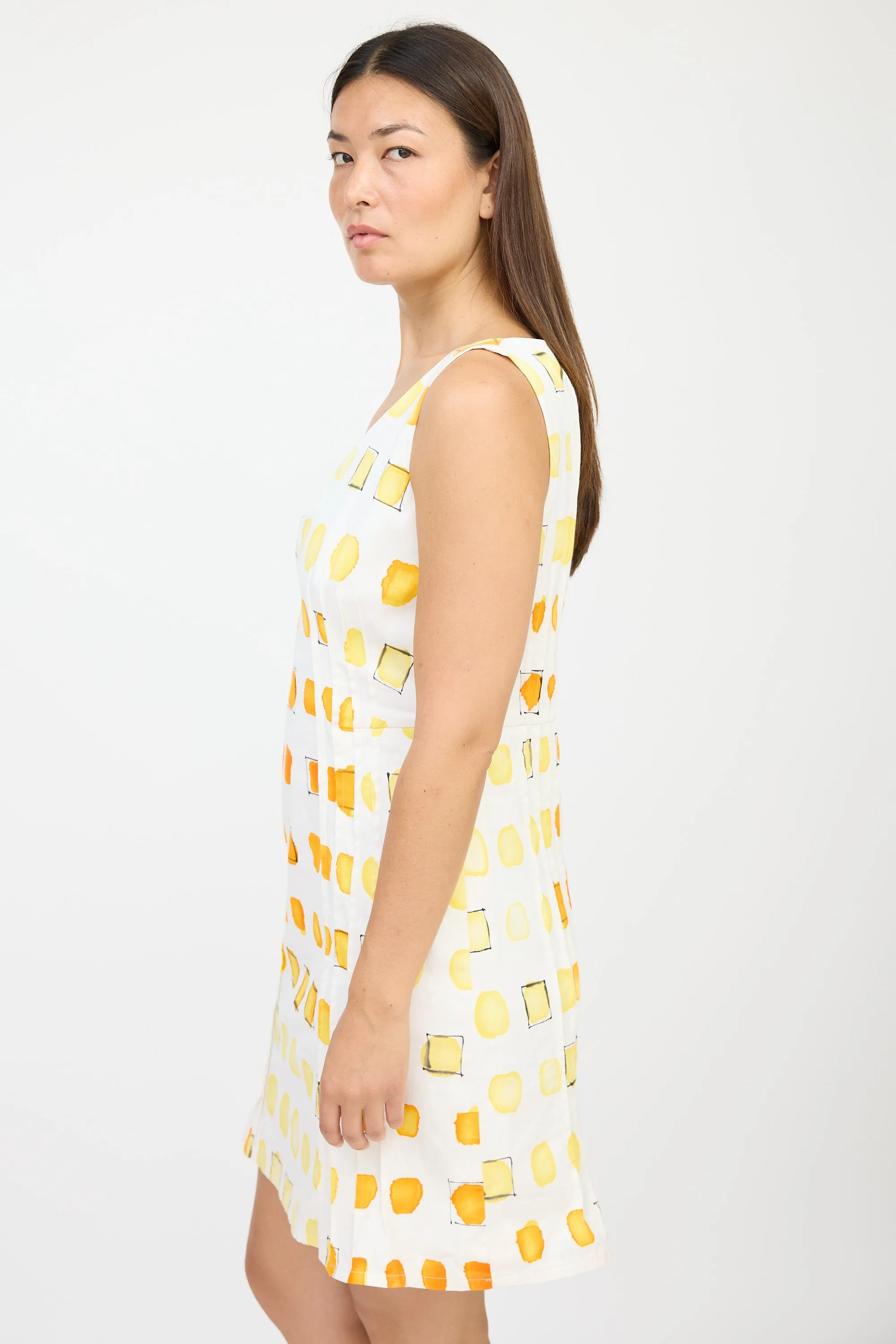 Pleated Ink Blot Dress sold by VSP Consignment product image thumbnail 4