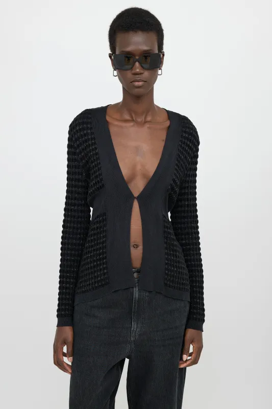Textured Shimmer Cardigan made by Alexander McQueen
