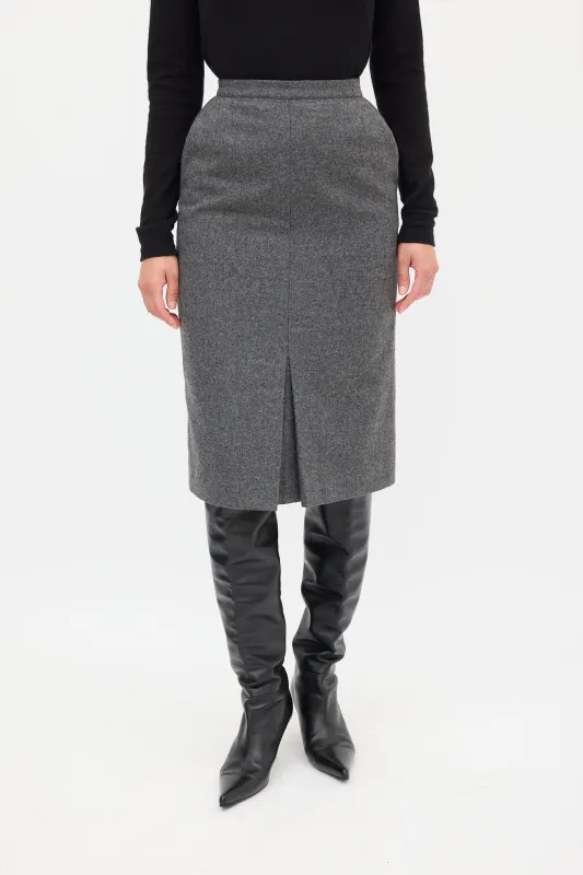 Wool Godet Skirt sold by VSP Consignment