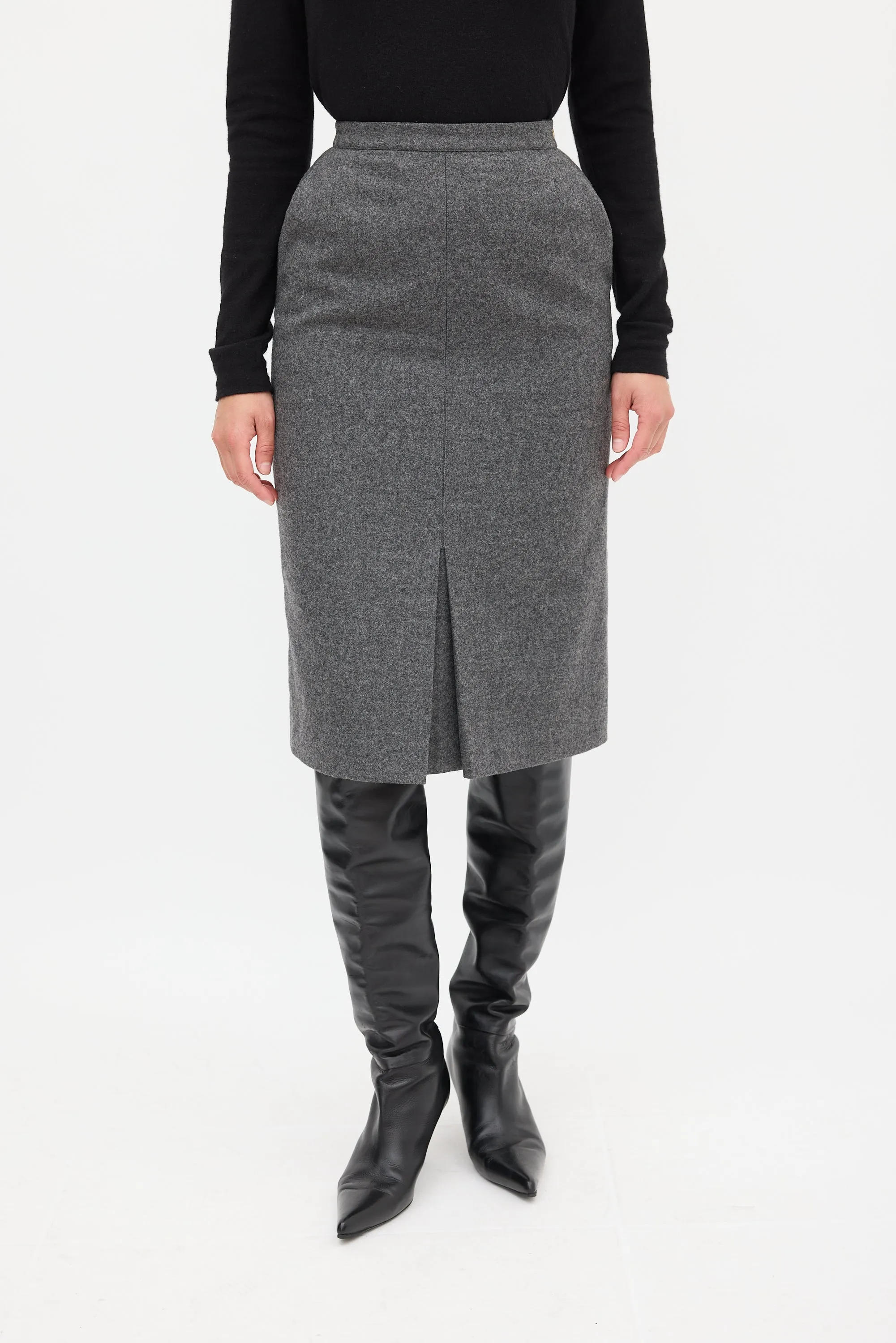 Wool Godet Skirt sold by VSP Consignment