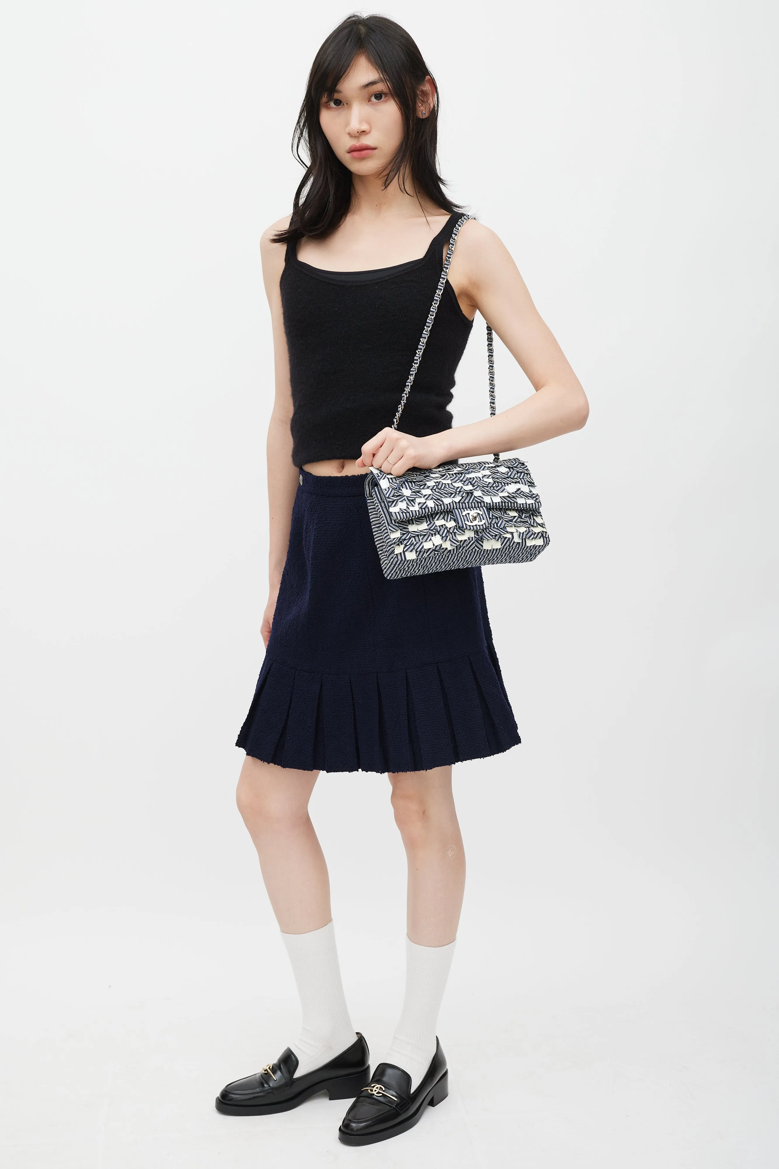 Winter 1997 Tweed Pleated Skirt sold by VSP Consignment