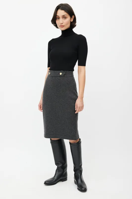 Vintage Knit Cashmere Skirt sold by VSP Consignment